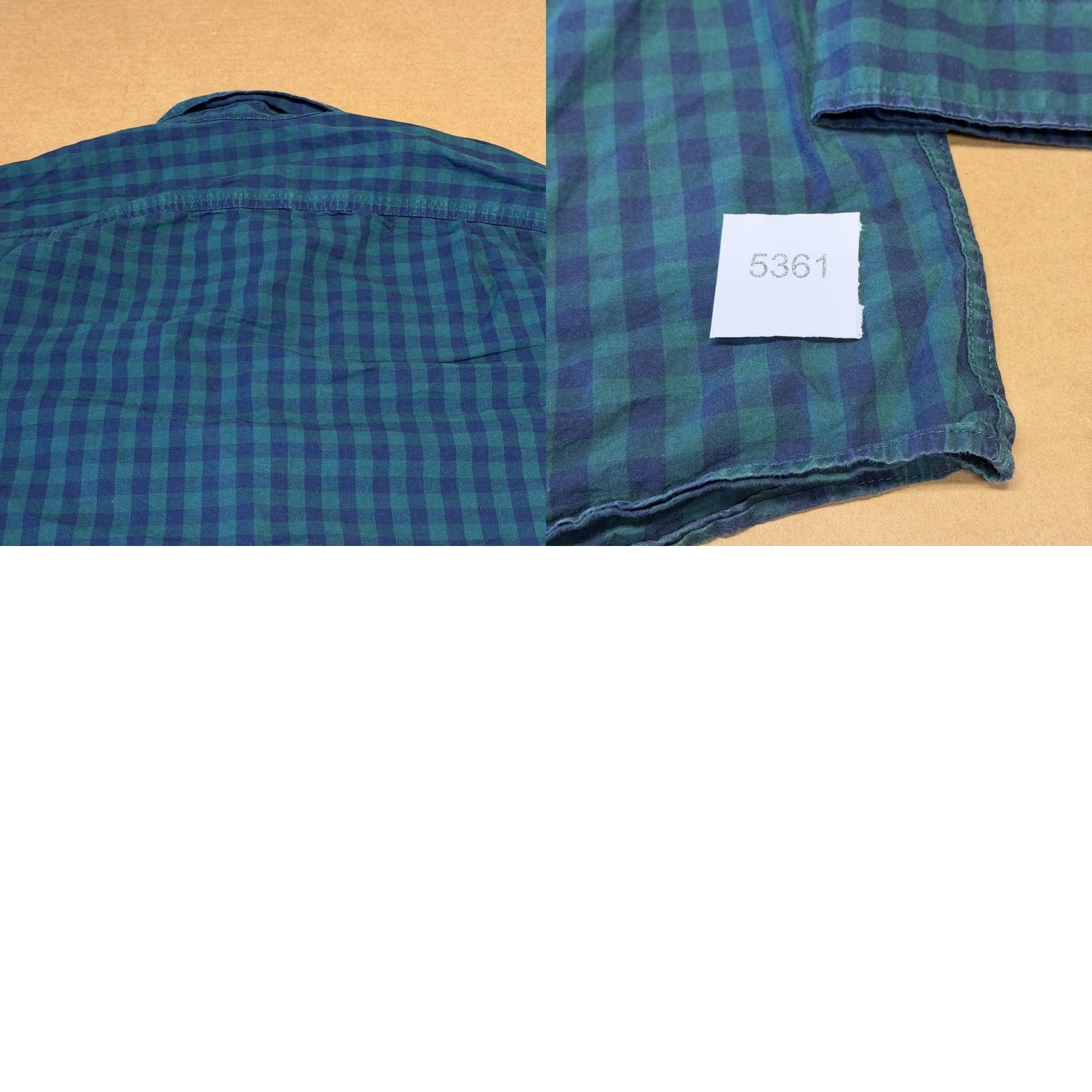The Mountain Blue Mountain Shirt Mens Large Green Blue Check Plaid Button Up Long Sleeve Size US L / EU 52-54 / 3 - 8 Thumbnail