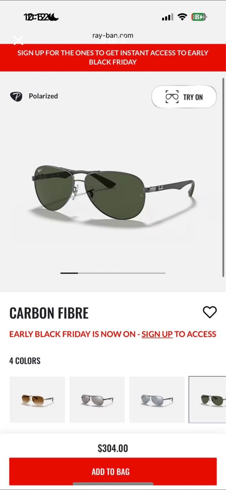 RayBan Ray ban carbon fiber sunglasses Size ONE SIZE - 3 Thumbnail