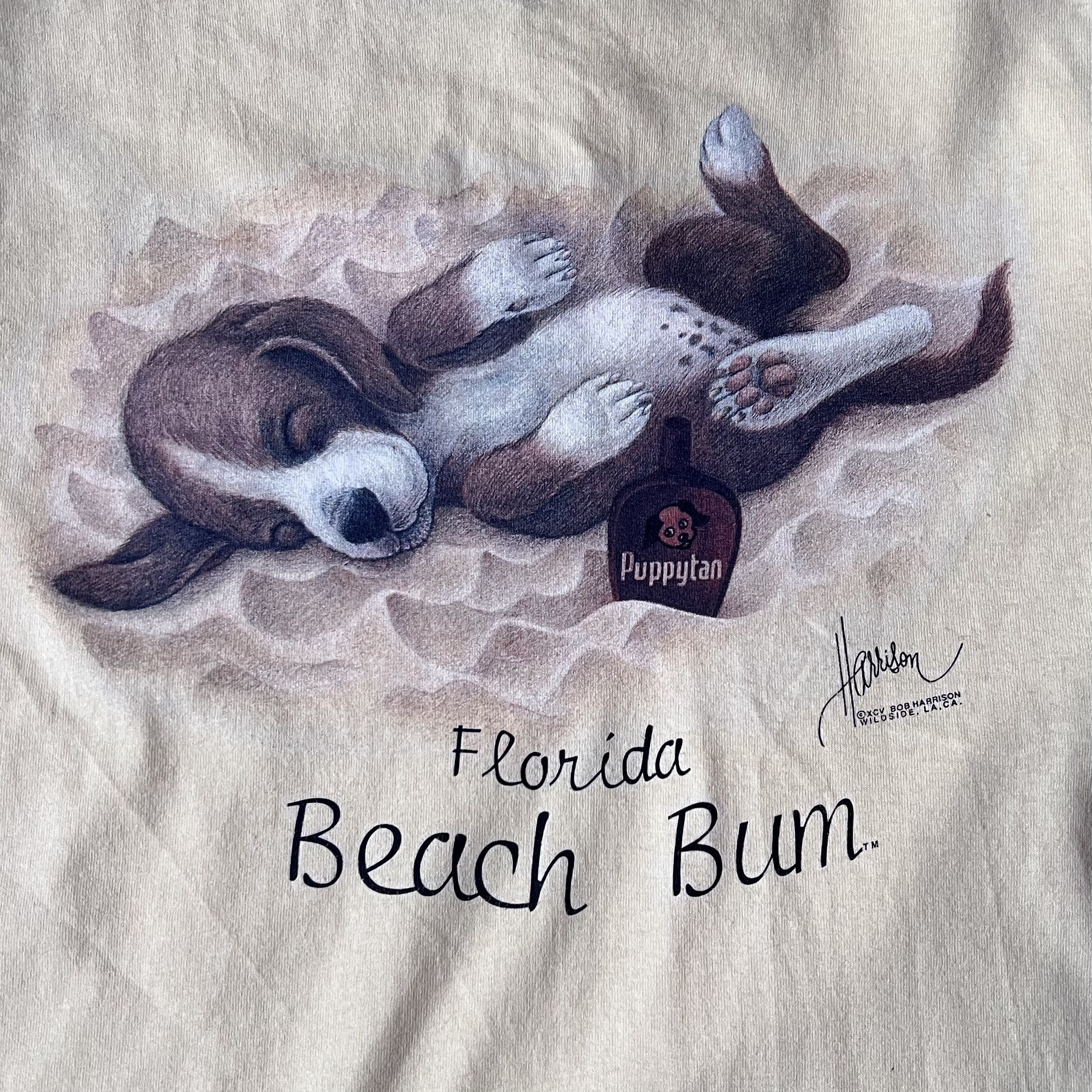 Vintage Vtg Bob Harrison Art Beach Bum Puppy Dog T-Shirt L Size US L / EU 52-54 / 3 - 2 Thumbnail