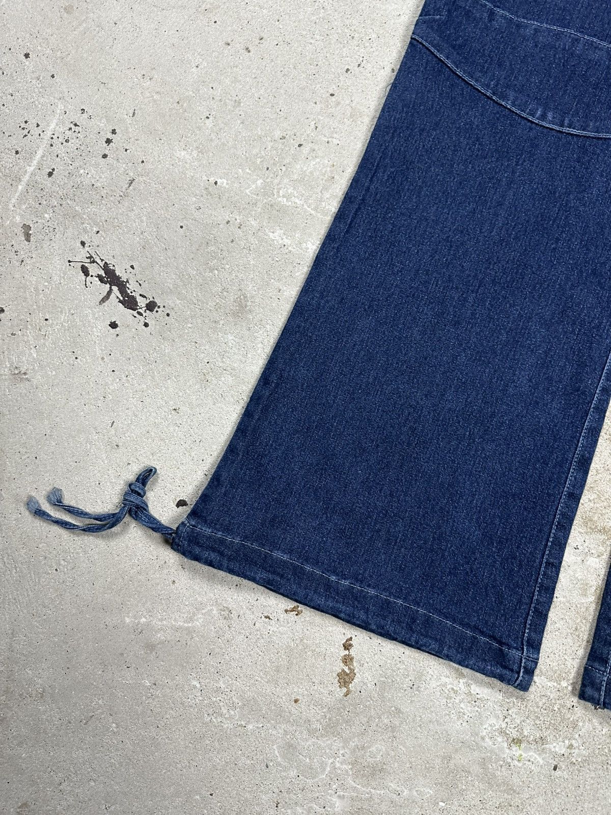 If Six Was Nine Vintage Y2K FLARE Cargo Japanese Style Denim Pants Jeans Size US 27 - 6 Thumbnail