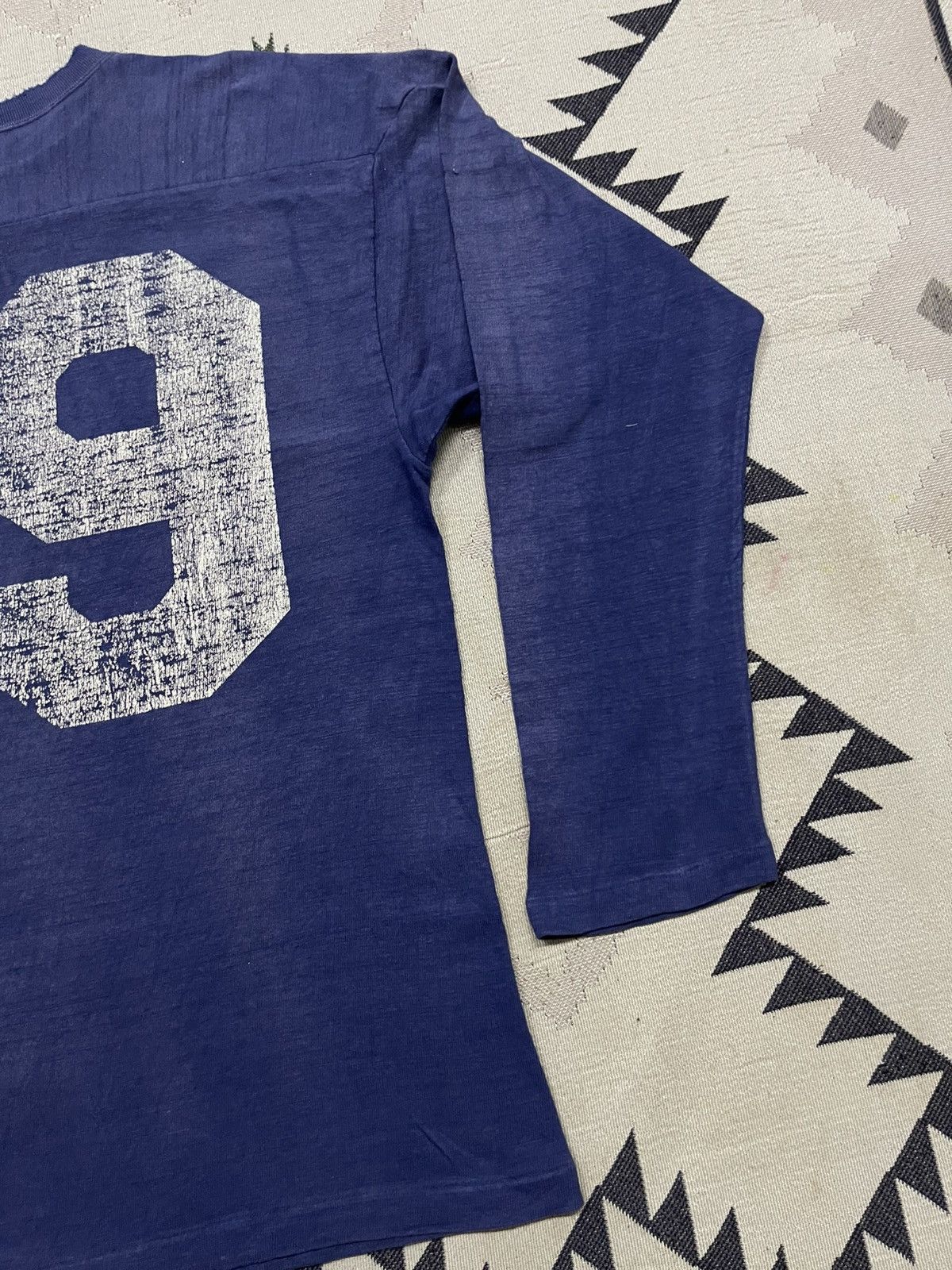 Warehouse & Co. 1990s WAREHOUSE&CO. FOOTBALL LONG SLEEVE TSHIRT DISTRESSED Size US M / EU 48-50 / 2 - 17 Thumbnail