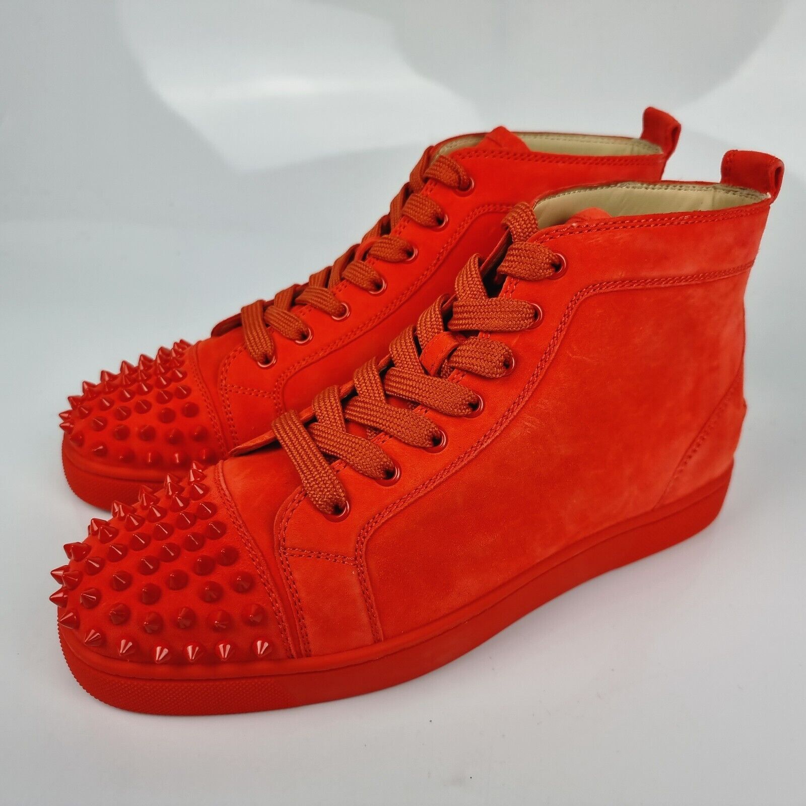 Christian Louboutin Lou Spikes Capucine Size 8 Brand New