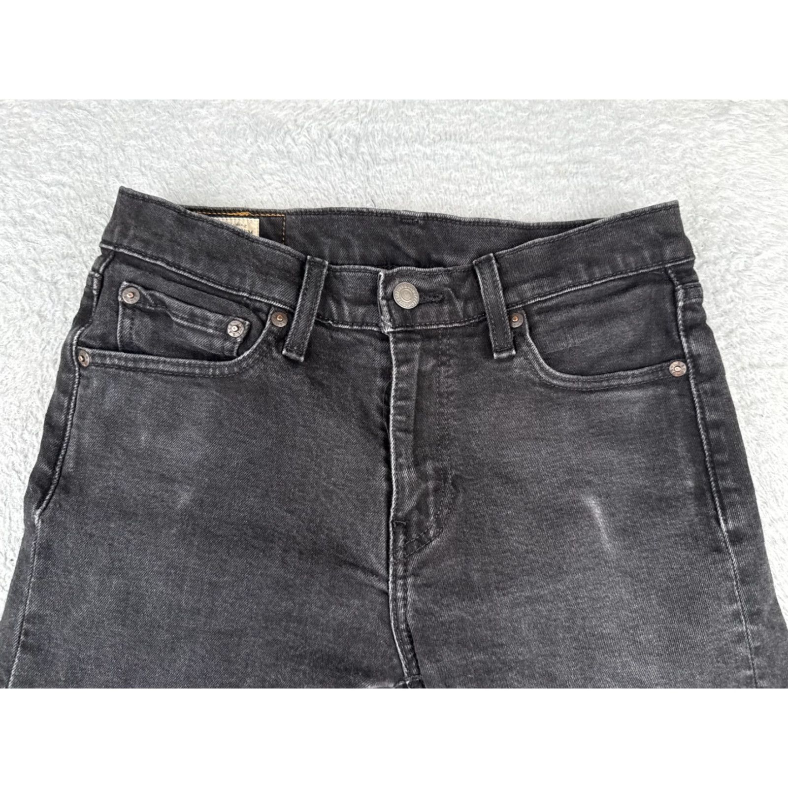 Levi's Levi's 502 Jeans Mens 30 Black Denim Straight Regular 5-Pocket Design Zip Inseam 27in Cotton Blend Vintage No Size US 30 / EU 46 - 4 Thumbnail