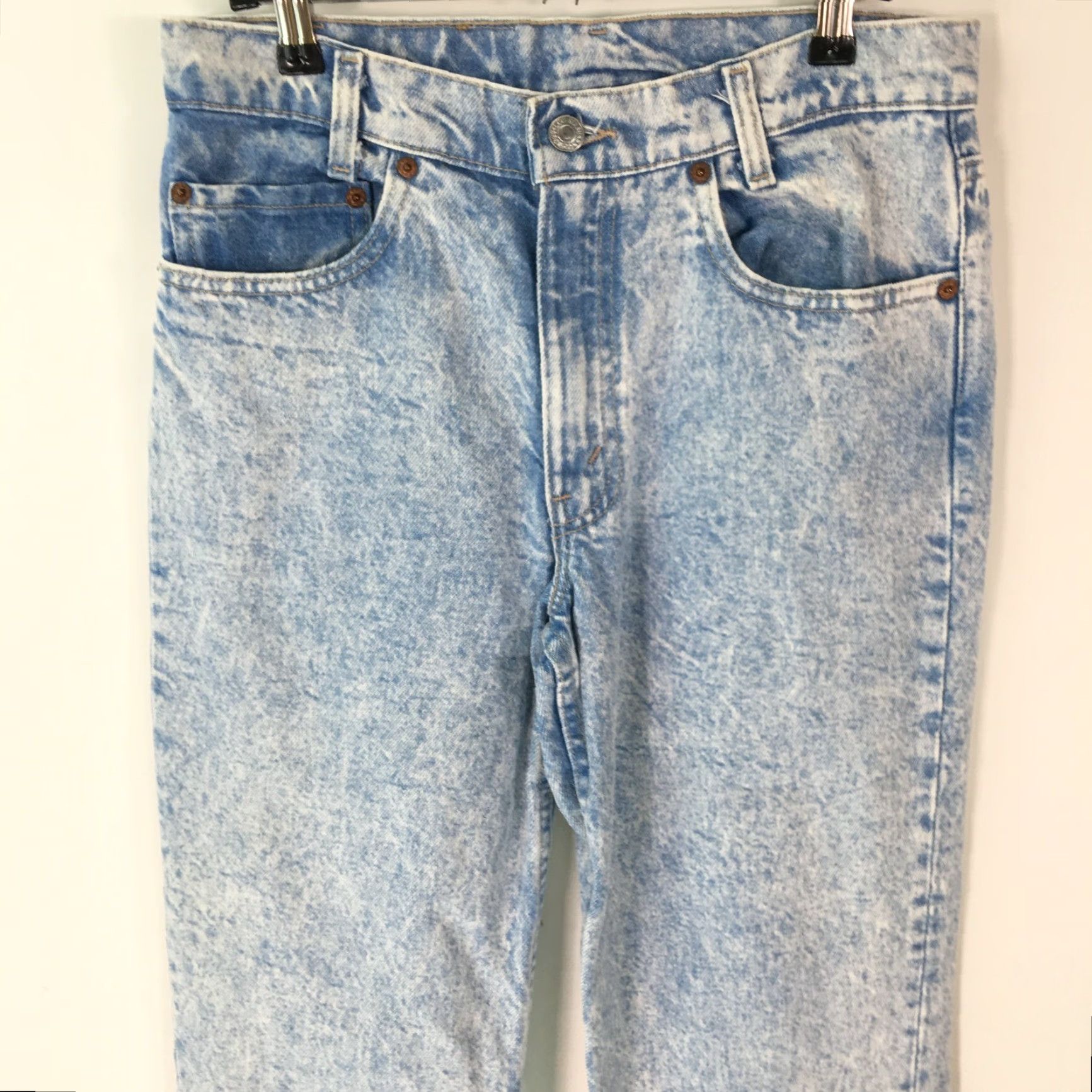 CO VINTAGE Levi Strauss & Co Jeans Mens Size 29X30 Straight Leg Blue Denim 1990s Size US 30 / EU 46 - 3 Thumbnail
