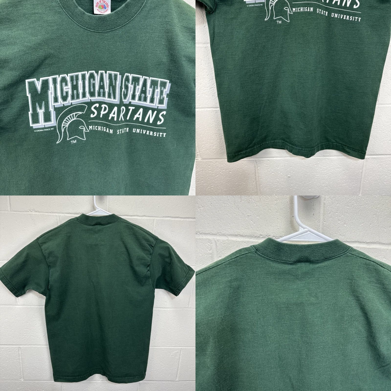 Fruit Of The Loom VINTAGE Michigan State Spartans Shirt MSU University 90s Size US L / EU 52-54 / 3 - 8 Thumbnail
