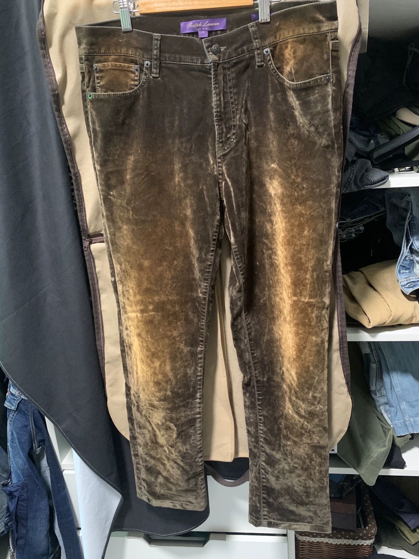 RRL Ralph Lauren Ralph Lauren Purple Label 50th Ann Velvet Slim Tapered W30 Size US 30 / EU 46 - 1 Thumbnail
