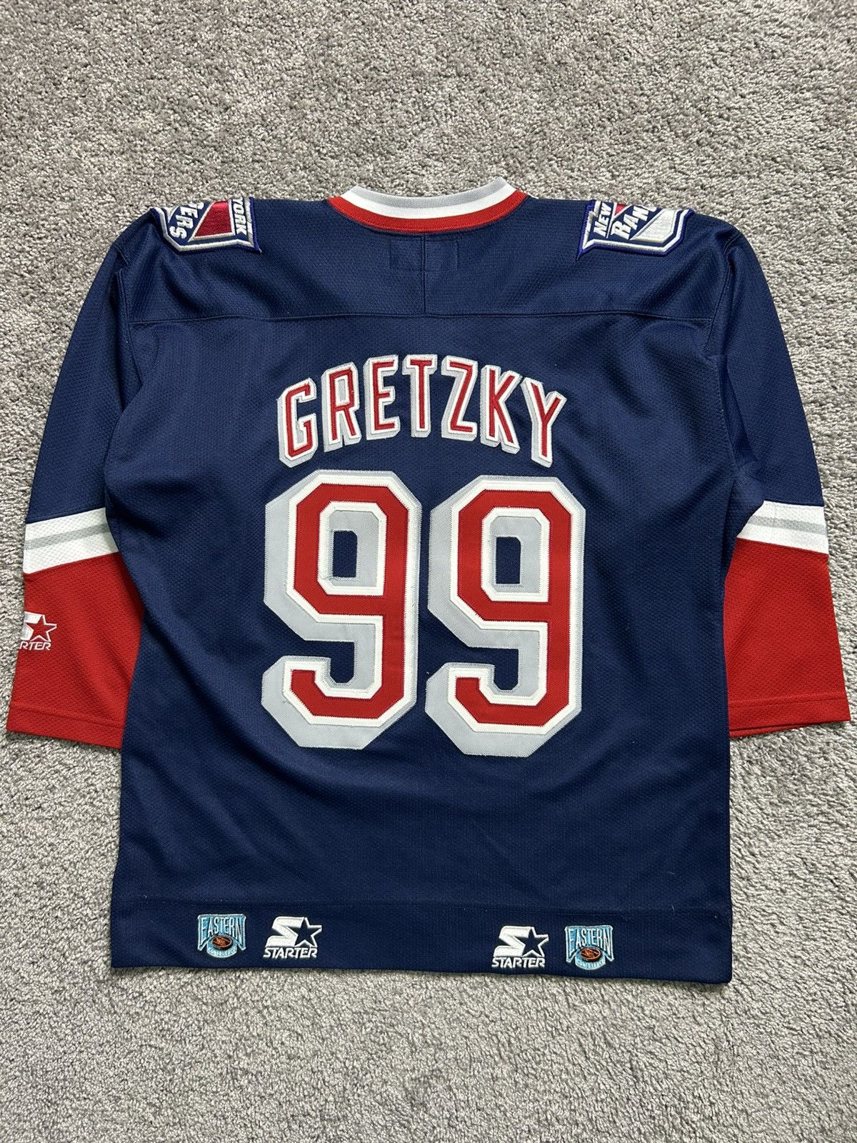 NHL Vintage 70s Starter New York Rangers Gretzky Hockey Jersey Size US XL / EU 56 / 4 - 1 Thumbnail