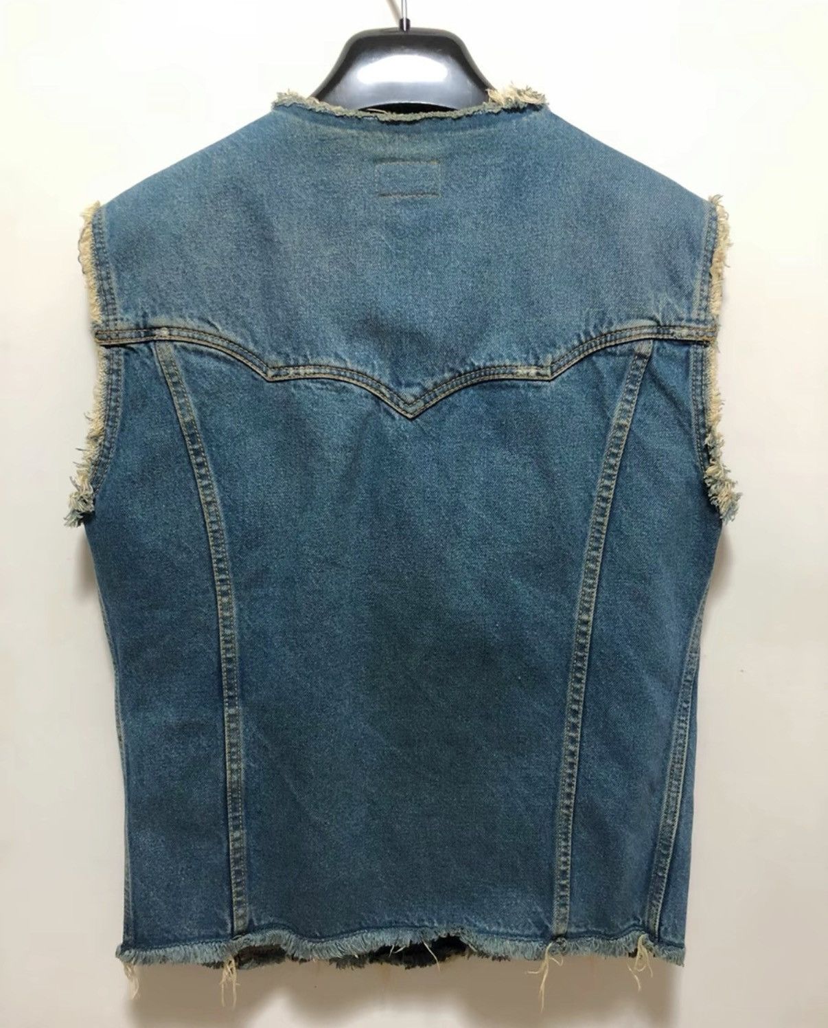 Saint Laurent Paris Saint Laurent 15SS Distressed Frayed Denim Vest / Jacket Size US S / EU 44-46 / 1 - 2 Thumbnail