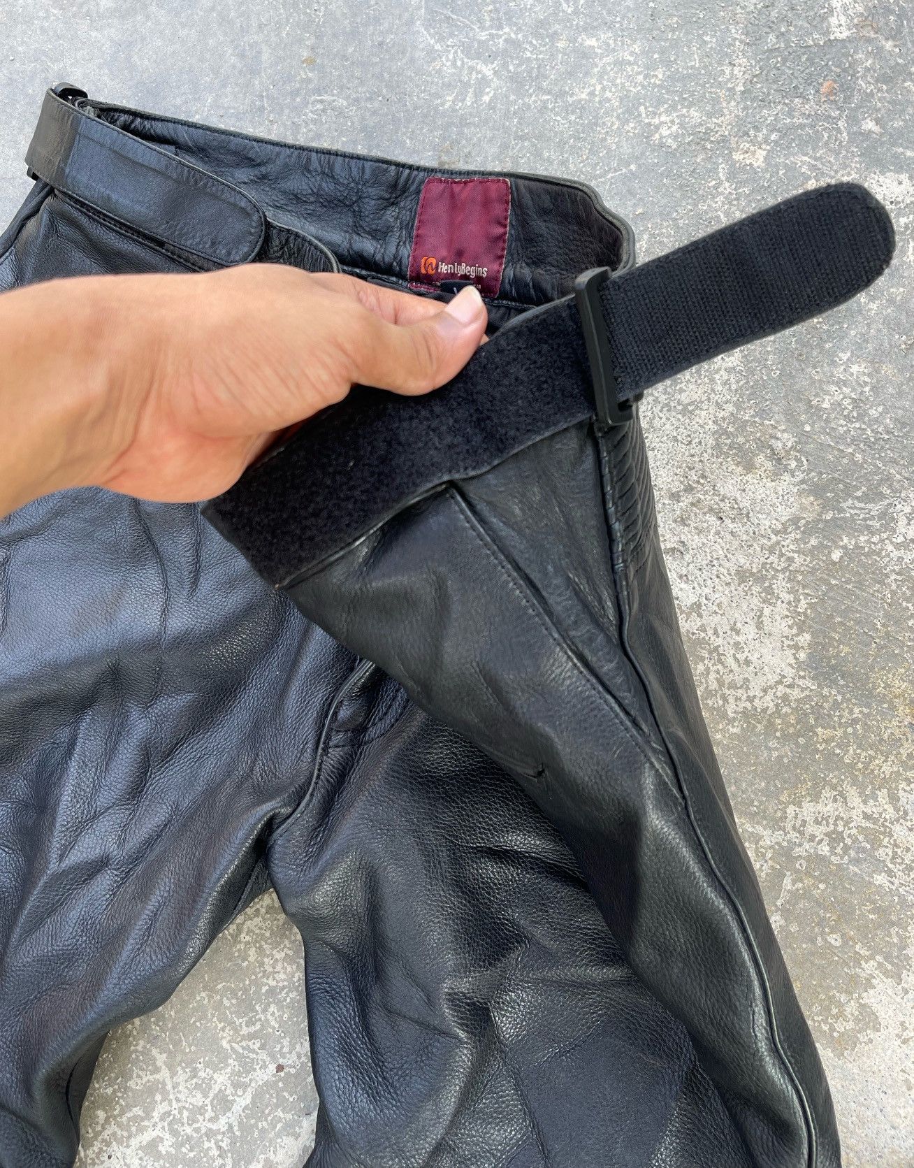 14th Addiction 🔥Vtg Henly Begins by Daytona Genuine Leather Bootcut Pants Size US 31 - 14 Thumbnail