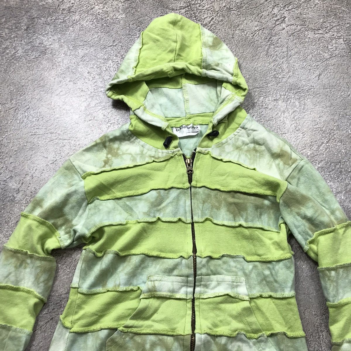 Vintage Vintage Y2K Tie Dye Striped Zip Hoodie Streetwear Baggy L Size US L / EU 52-54 / 3 - 2 Thumbnail