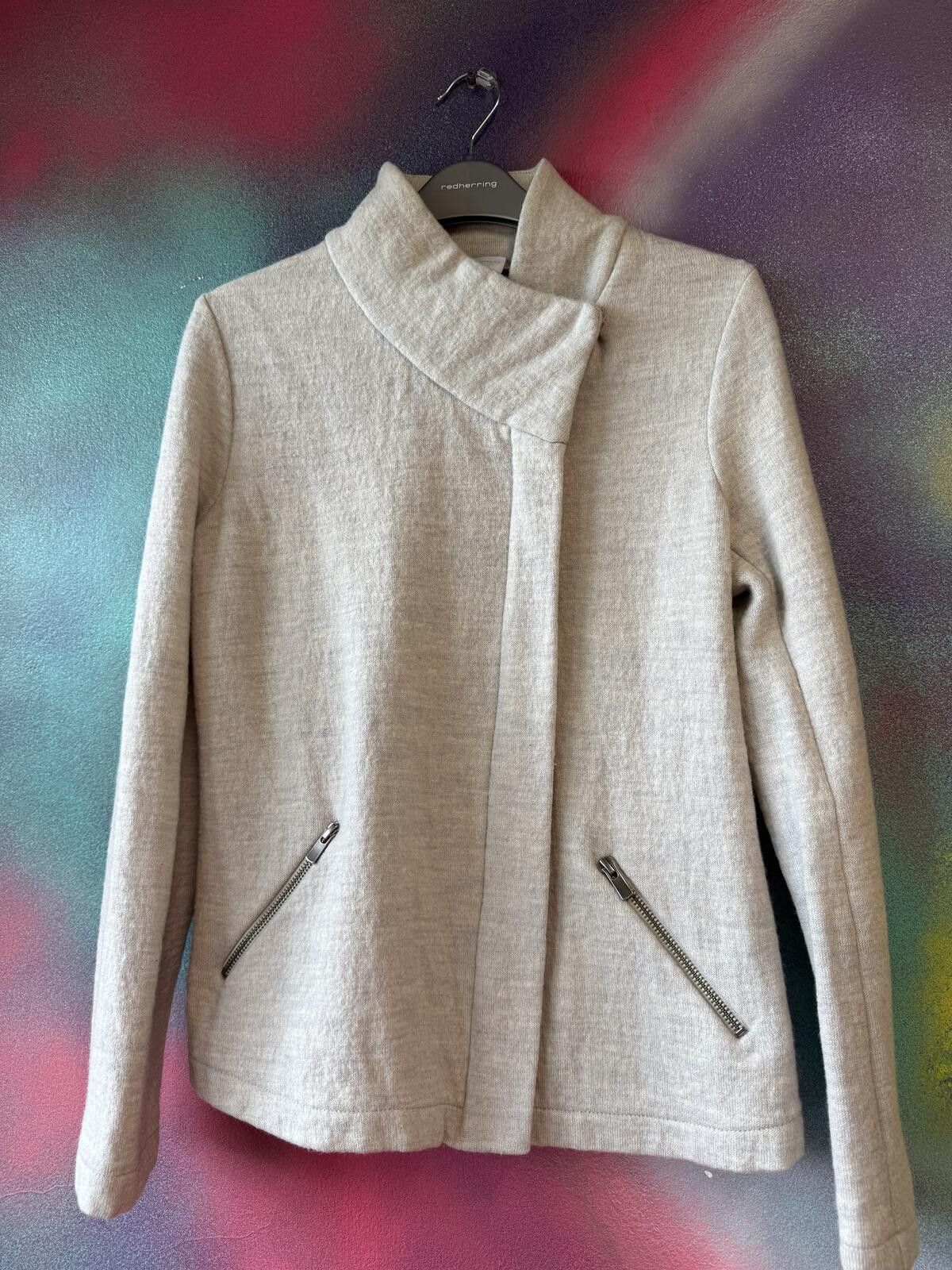 Other The White Company Boiled Wool Asymmetric Biker Jacket Size US M / EU 48-50 / 2 - 1 Thumbnail