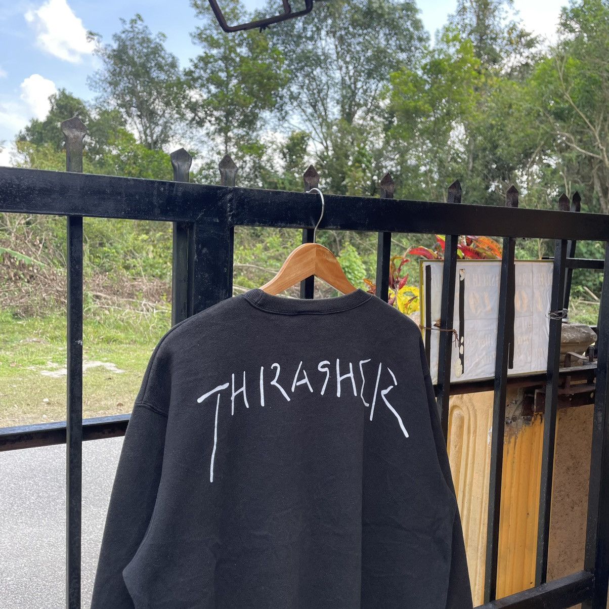 Thrasher 🔥Vintage Thrasher Skateboard Crewneck Jumper Sweatshirts Size US L / EU 52-54 / 3 - 3 Thumbnail