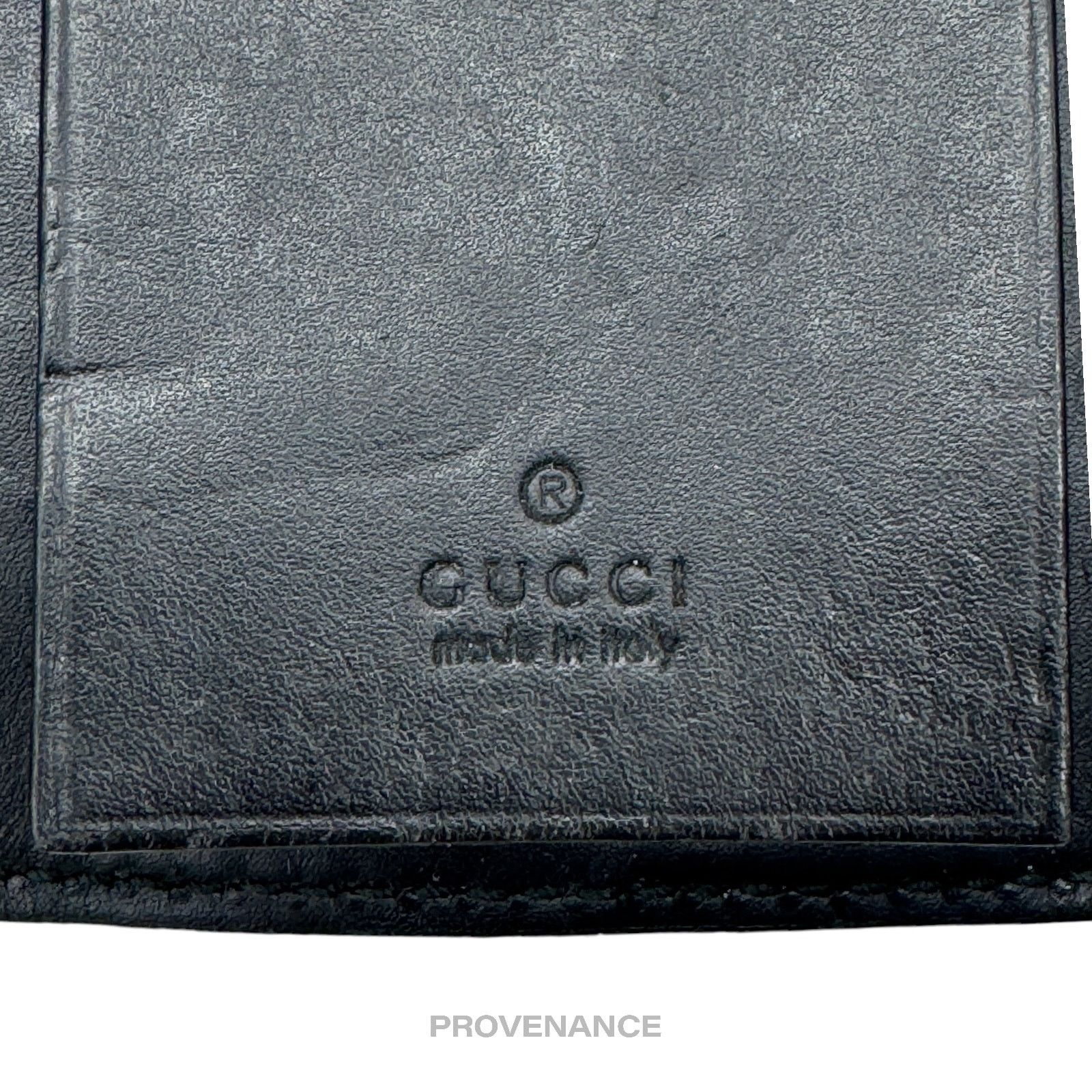 Gucci 🔴 Gucci Bow 6 Key Holder - Black Guccissima Leather Gold Size ONE SIZE - 6 Thumbnail