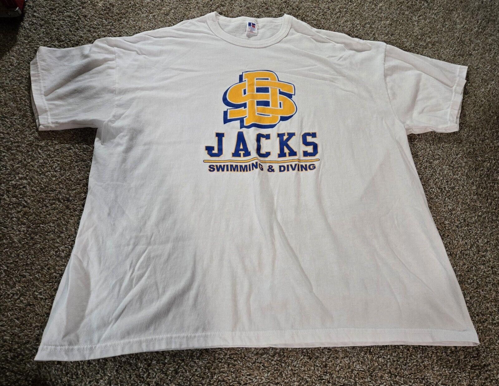 Russell Athletic SDSU Jacks Swimming And Diving TShirt Size XXL Size US XXL / EU 58 / 5 - 1 Thumbnail