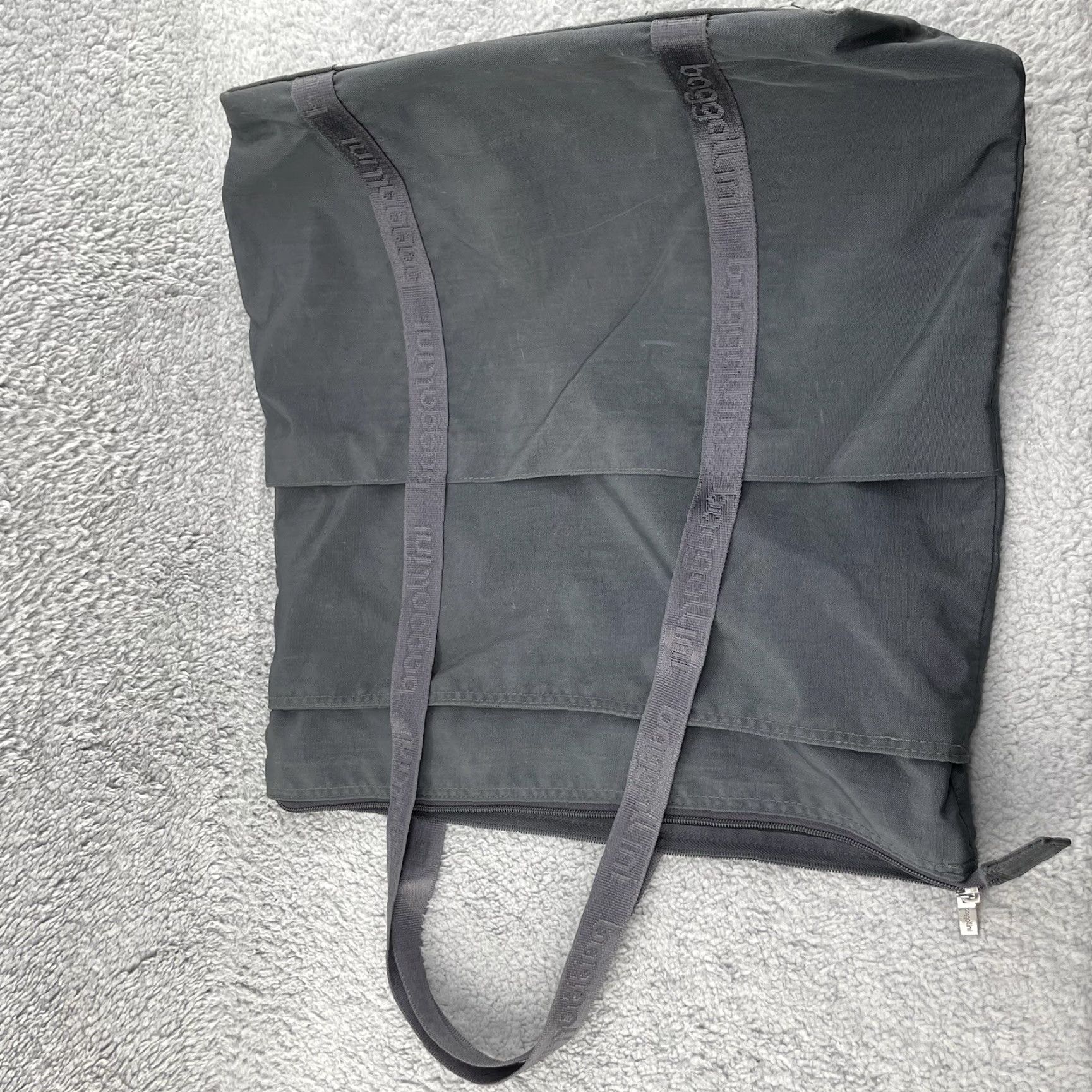 Vintage Baggallini Tote Book Bag Womens XL Gray Canvas Multi Pocket Travel 90s Classic Chic Everyday Tote Womens XL Gray Canvas Multi Pocket Travel Size ONE SIZE - 4 Thumbnail