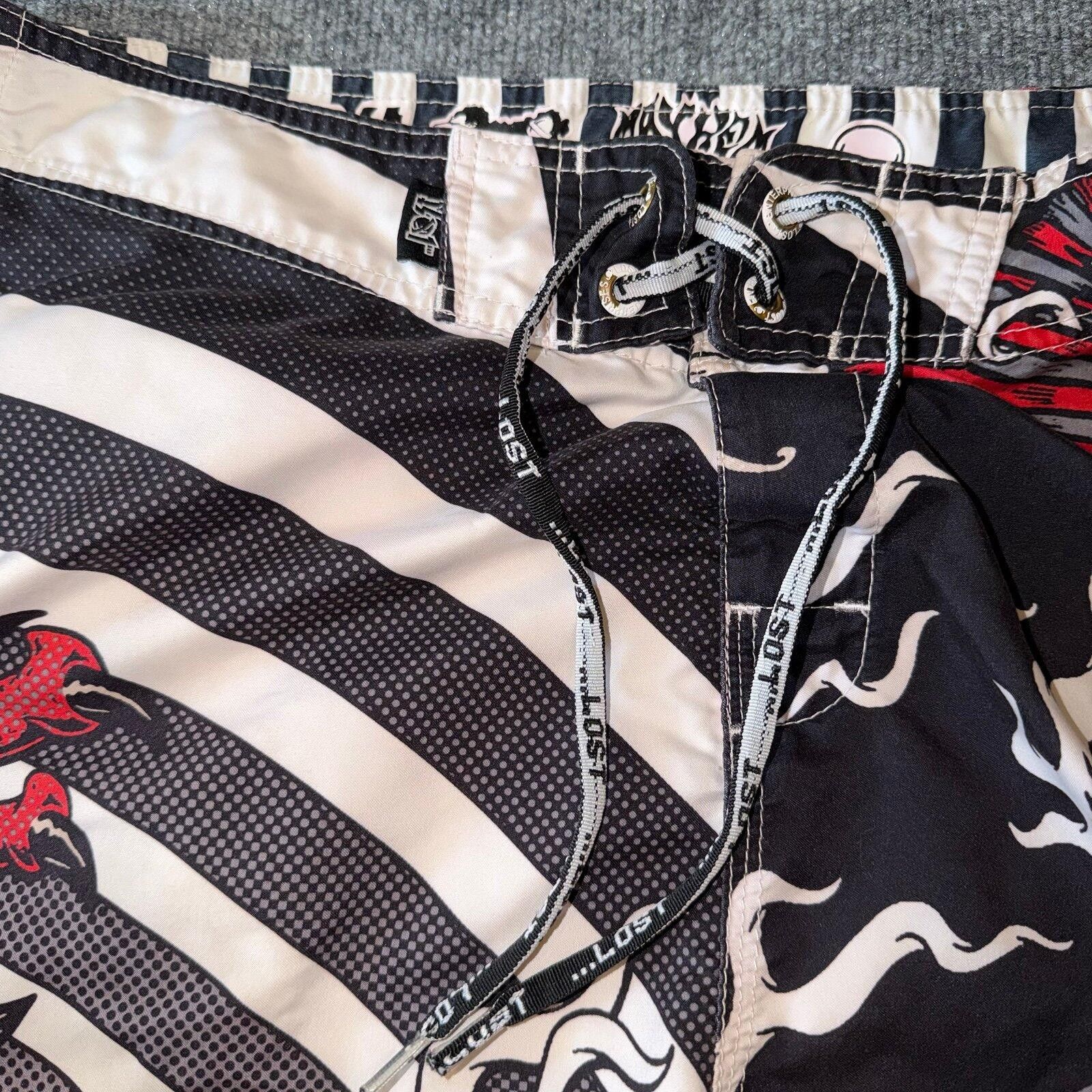 Billabong LOST Enterprises Girl Surf Board Shorts Mens XL 36 VTG Size US 36 / EU 52 - 3 Thumbnail