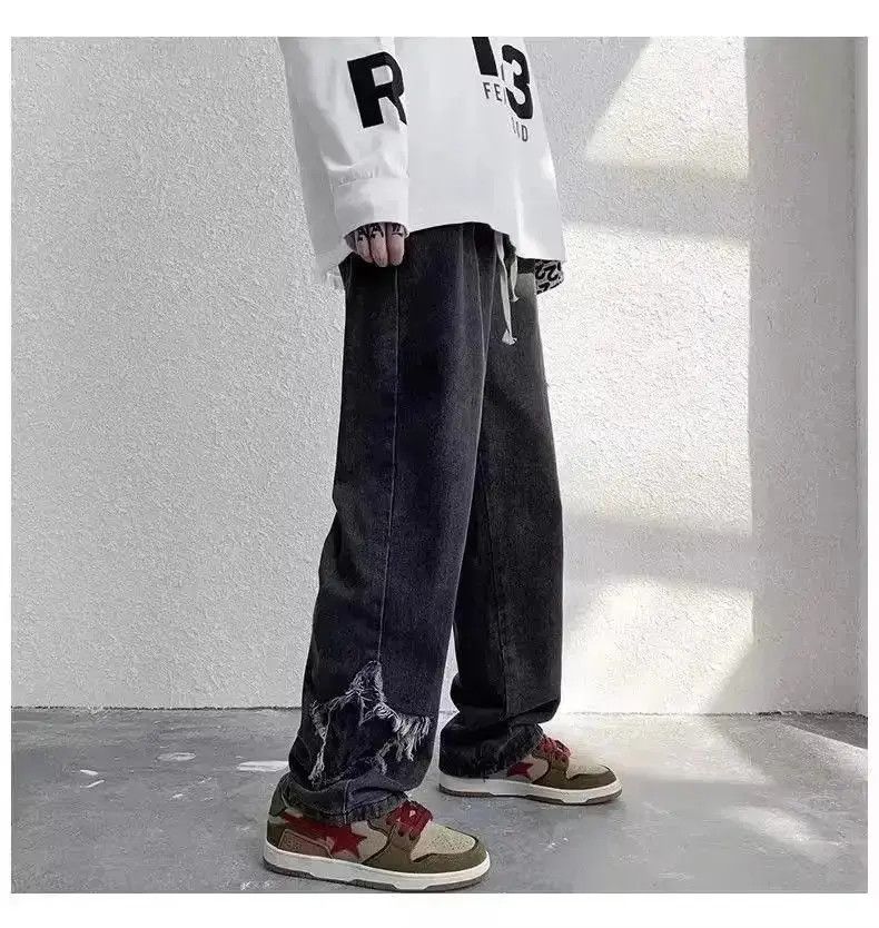 Japanese Brand Loose casual versatile straight leg jeans Size US 32 / EU 48 - 6 Thumbnail