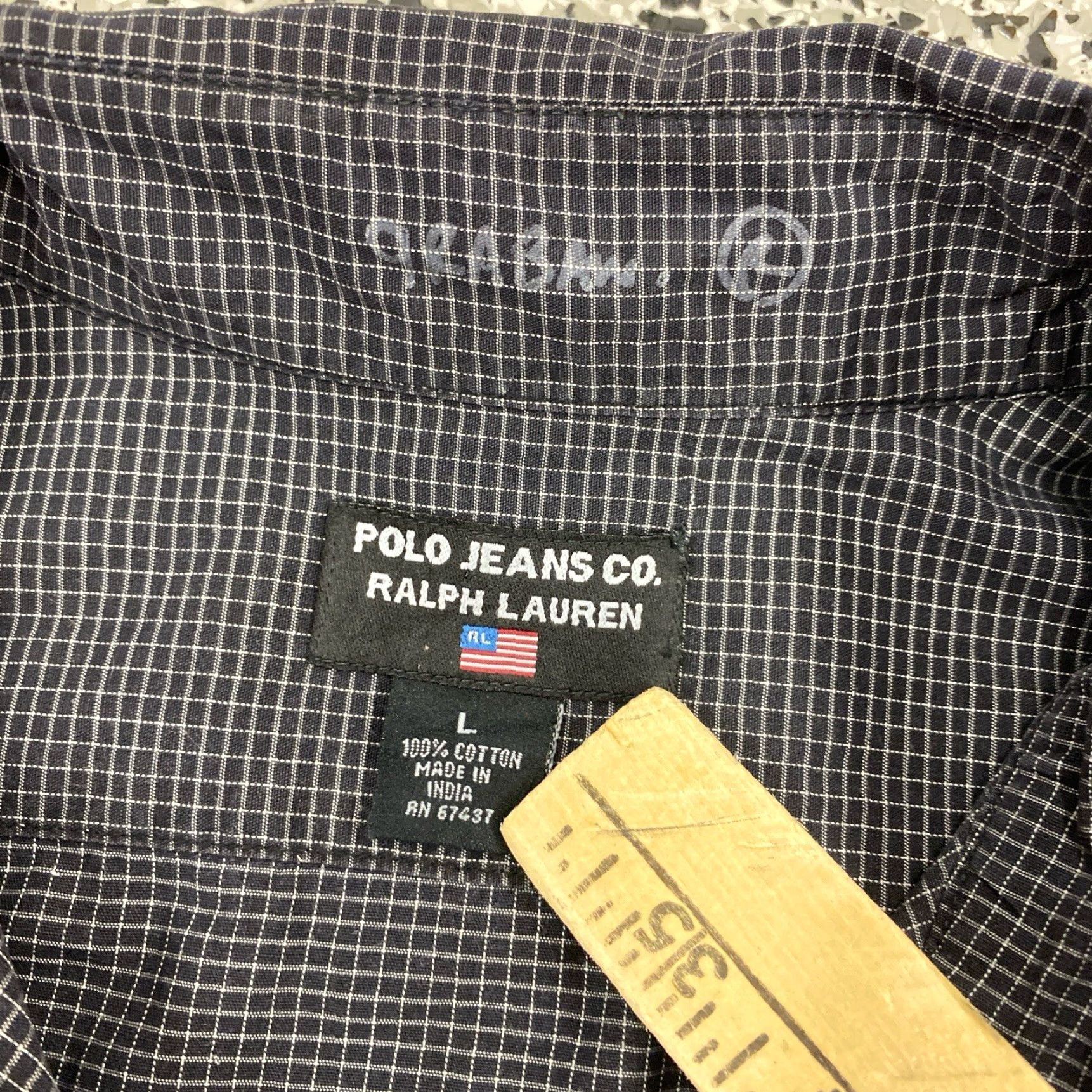 Polo Ralph Lauren VINTAGE Polo Jeans Co Ralph Lauren Shirt Mens Large Black Stripe Size US L / EU 52-54 / 3 - 3 Thumbnail