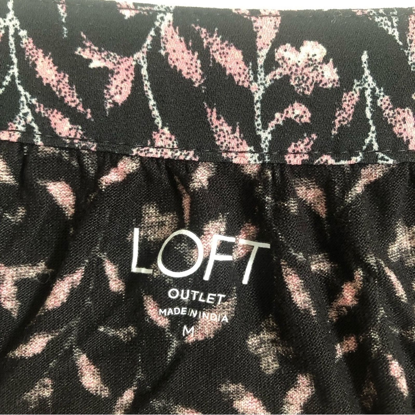 Loft Ann Taylor Loft Floral Square Neck Lightweight Blouse Top Size M / US 6-8 / IT 42-44 - 5 Thumbnail