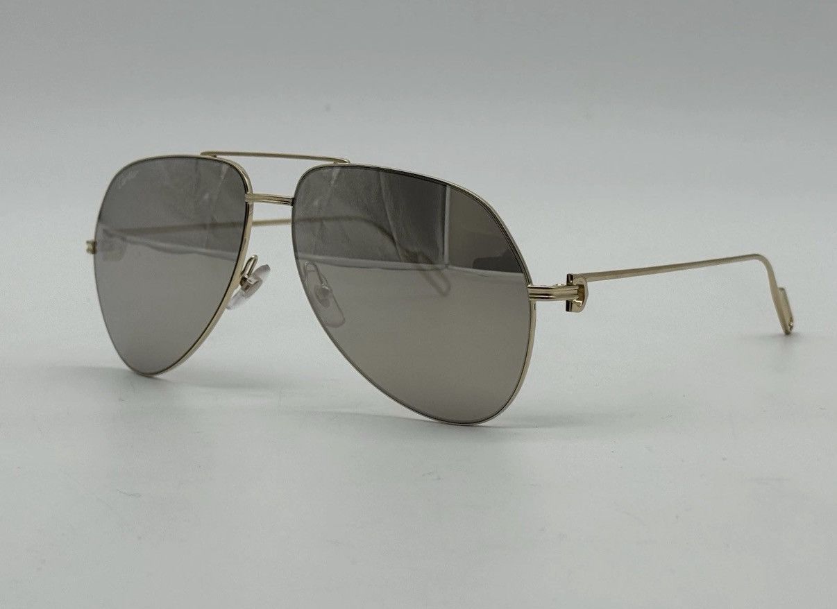 Cartier Aviator 62mm GOLD Mirror Sunglasses CT0110S Vendome Size ONE SIZE - 4 Thumbnail