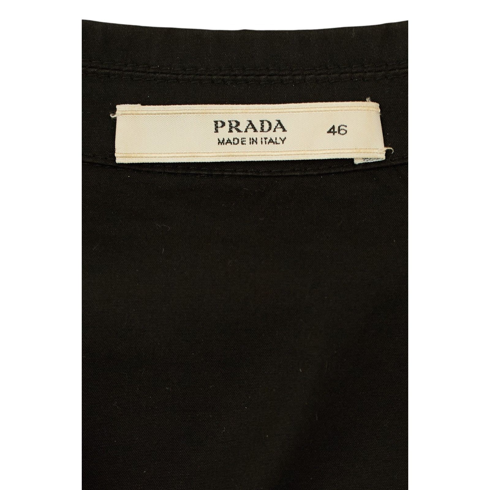 Prada S/S 2007 Black Short Sleeve Top Size L / US 10 / IT 46 - 3 Thumbnail