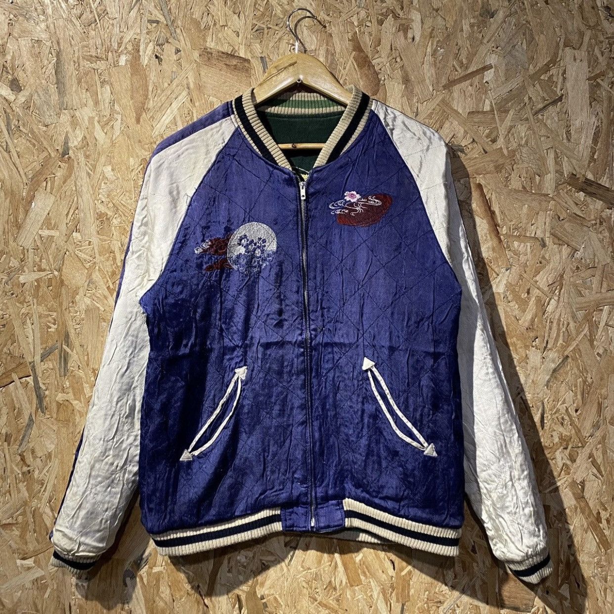 Japanese Brand × Vintage 🔥Japanese Archive Sukajan Velvet reversible jacket Size US L / EU 52-54 / 3 - 4 Thumbnail