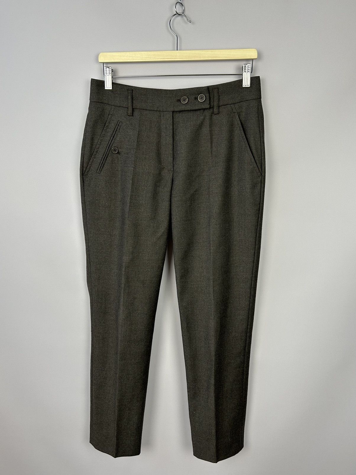 Brunello Cucinelli Gunex by Brunello Cucinelli Brown Wool Cashmere Pants US6 Size 28" / US 6 / IT 42 - 1 Thumbnail