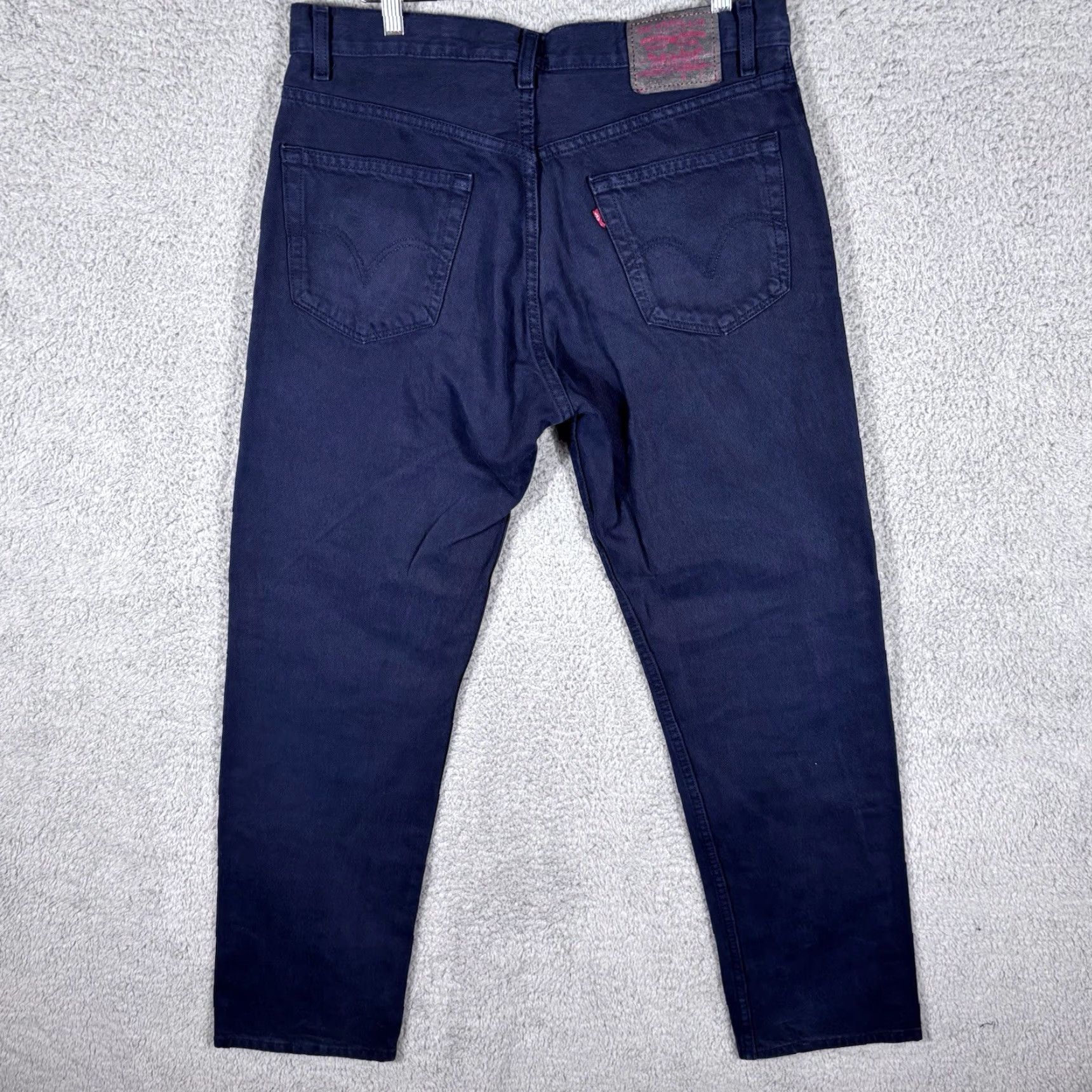 Levi's VINTAGE Levi's 505 Jeans Men's 34x32 Solid Dark Blue Regular Fit 90s USA Made Jeans Size US 34 / EU 50 - 3 Thumbnail