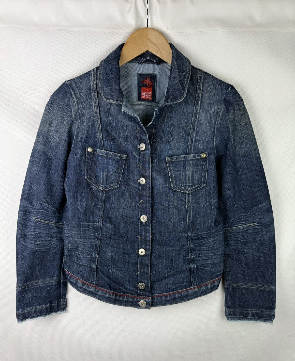 Marithe + Francois Girbaud × Vintage Marithe Francois Girbaud Vintage Avant-garde Denim Jacket Size S / US 4 / IT 40 - 1 Thumbnail