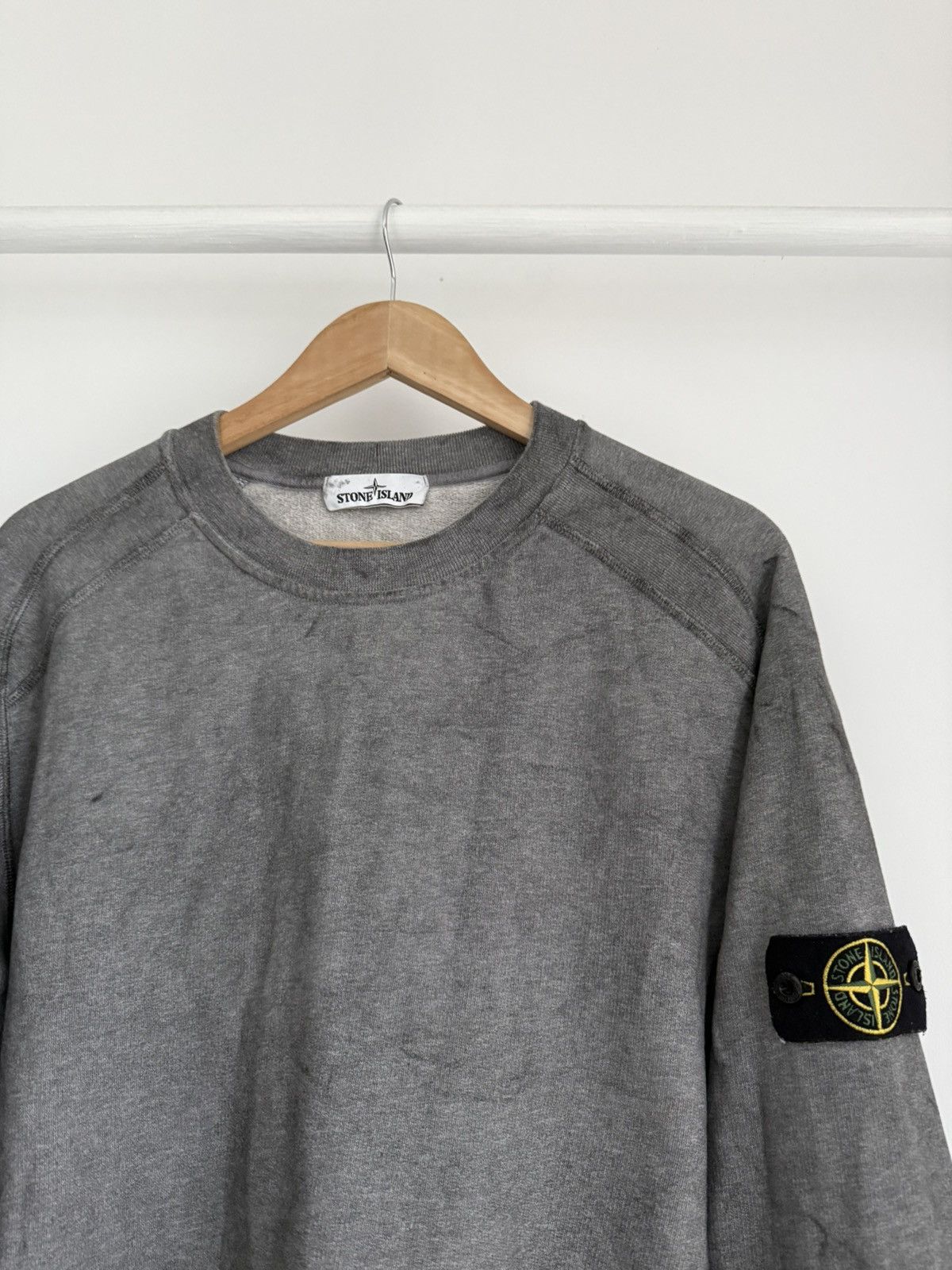 Stone Island Stone Island Dust Colour Treatment AW/2020 Crew Sweatshirt Size US XL / EU 56 / 4 - 4 Thumbnail