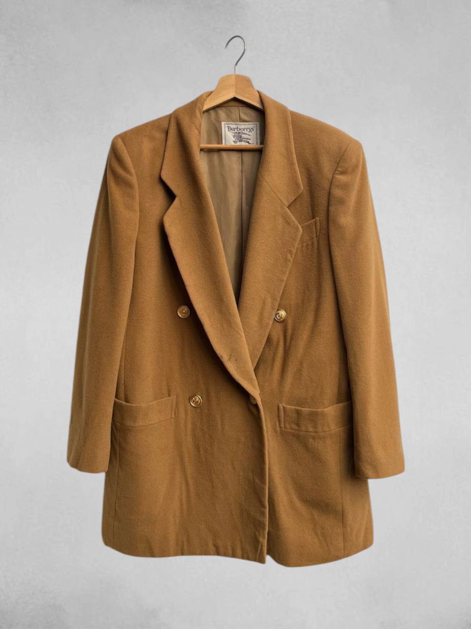 Burberry Vintage Burberrys Gold Tone Buttons Wool Jacket Size L / US 10 / IT 46 - 2 Thumbnail