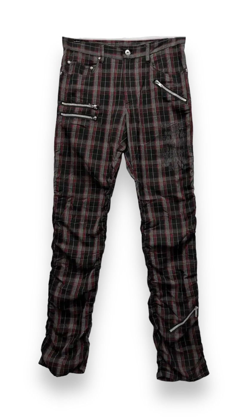 Japanese Brand × Seditionaries × Vintage RAGOUT Underground PunkTartan UnionJack Bondage Zipper Pants Size US 30 / EU 46 - 2 Thumbnail