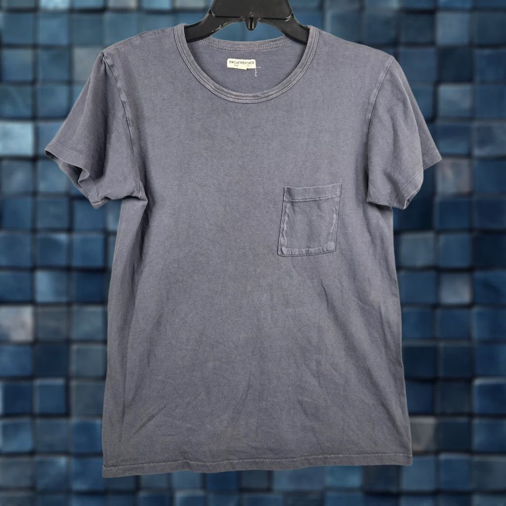 Vintage Casual Tee Mens S Gray KNICHERBOCKER Men Dark Short Sleeve Size Flaws Size US 29 - 1 Thumbnail