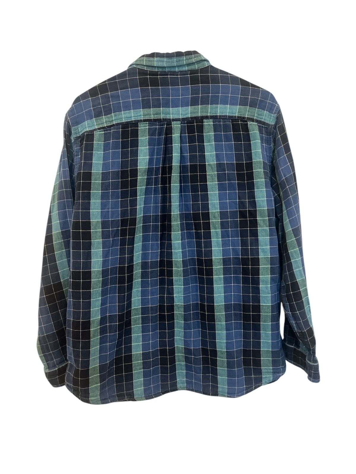 Carbon2Cobalt Carbon 2 Cobalt Men's XL Blue Green Plaid Button Down Long Size US XL / EU 56 / 4 - 5 Thumbnail
