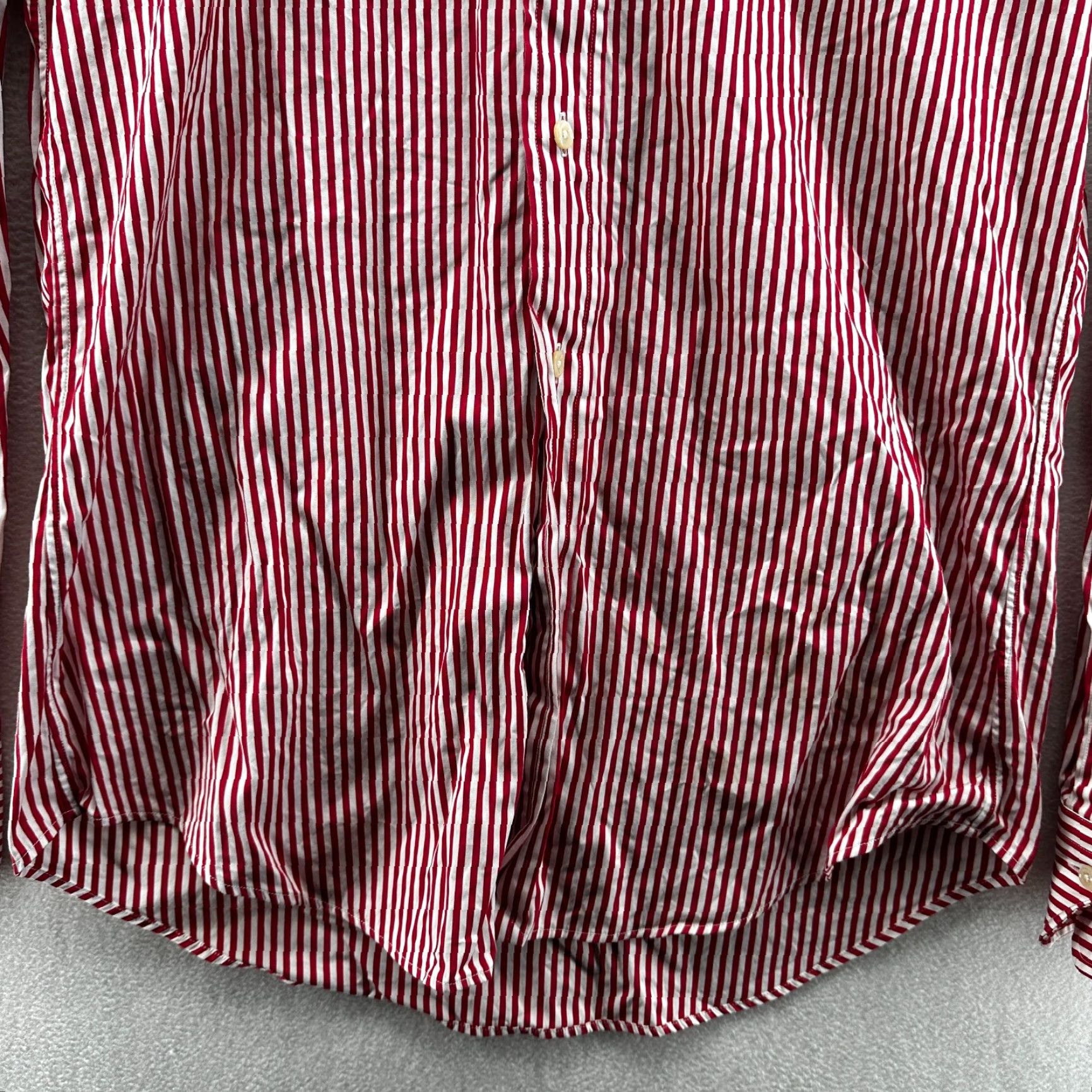 Ralph Lauren Polo By Ralph Lauren Dress Shirt Pink White Striped Custom Fit 15 M Men Shirts / Dress Shirt / Casual Formal Mens Size 40R - 6 Thumbnail