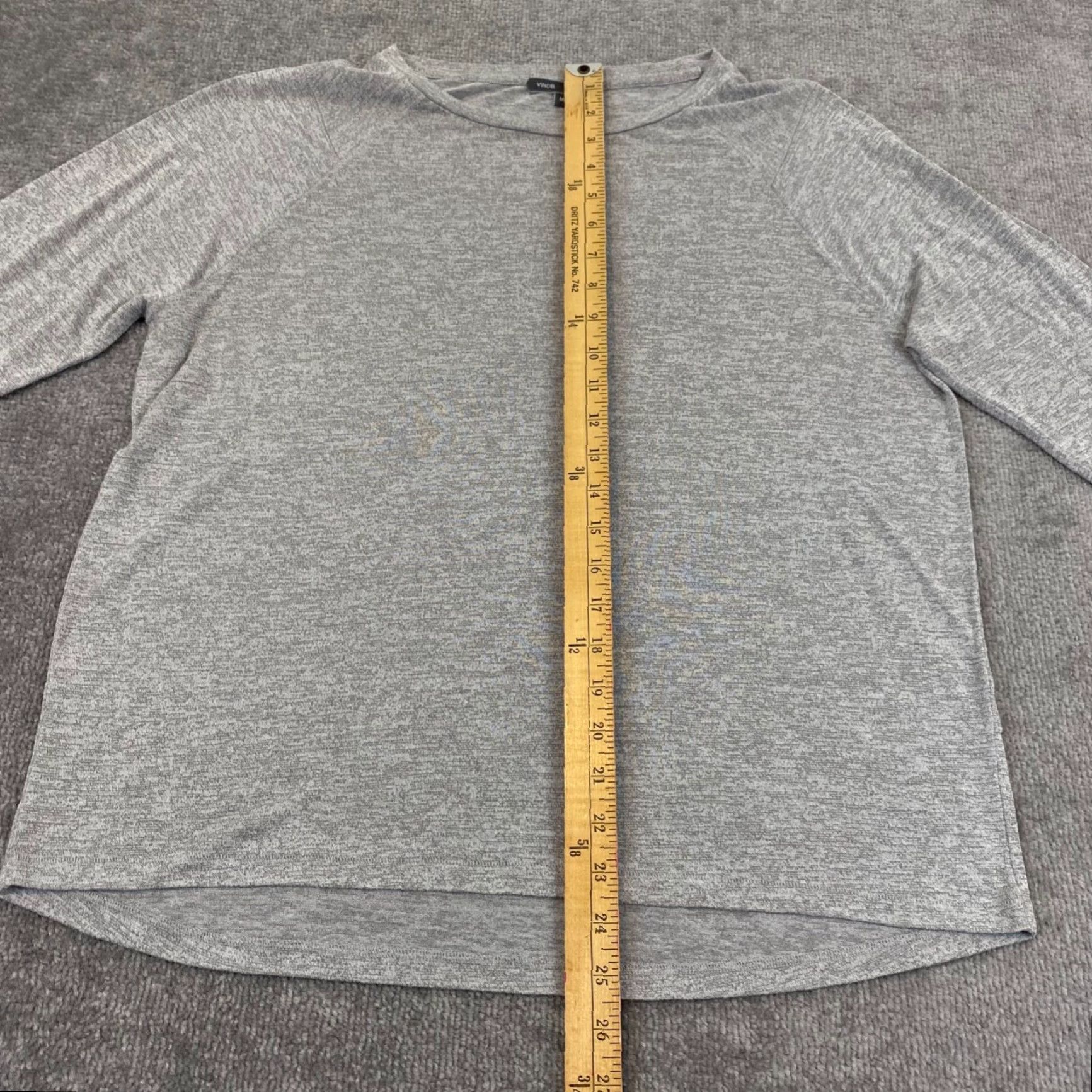 Vince Vince Shirt Women Medium Gray 3/4 Sleeve Pullover Lightweight Casual Top Size M / US 6-8 / IT 42-44 - 3 Thumbnail