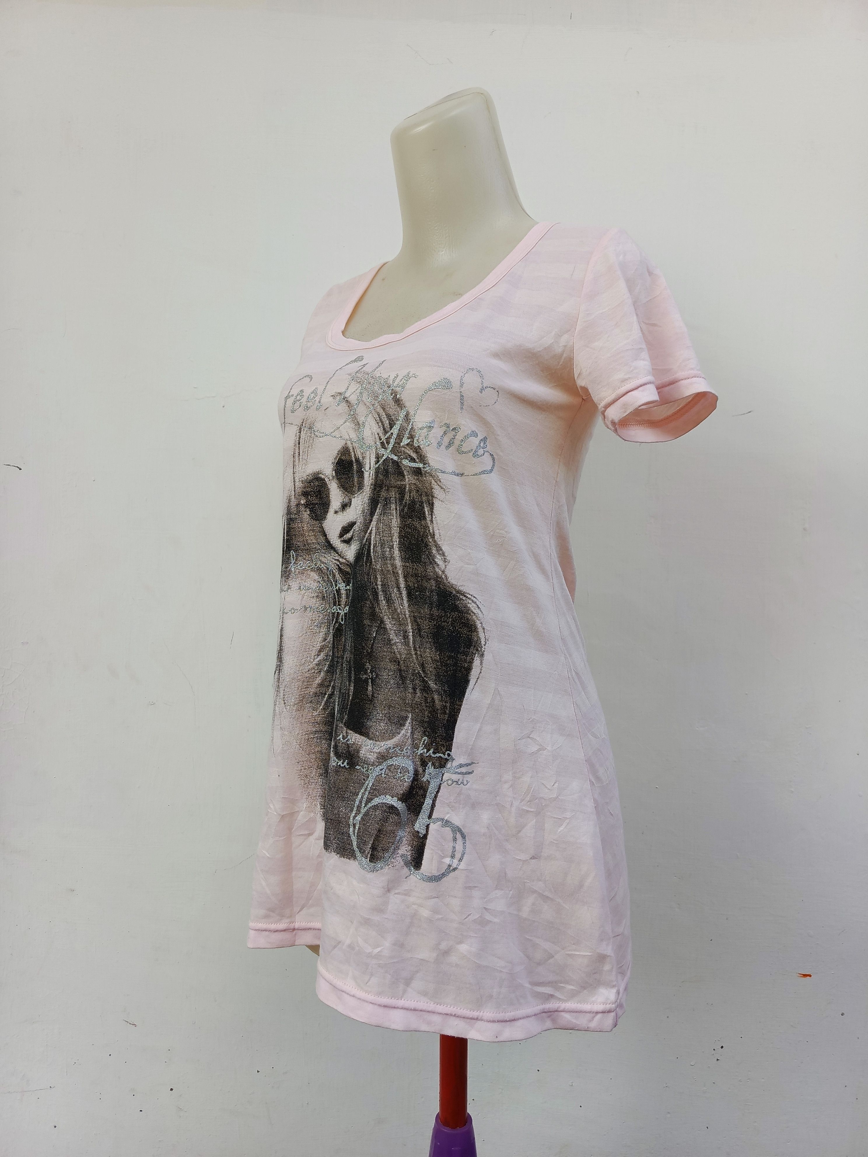 Japanese Brand Spinkle Pink Graphic Tee Y2K Girl Print Size M / US 6-8 / IT 42-44 - 5 Thumbnail