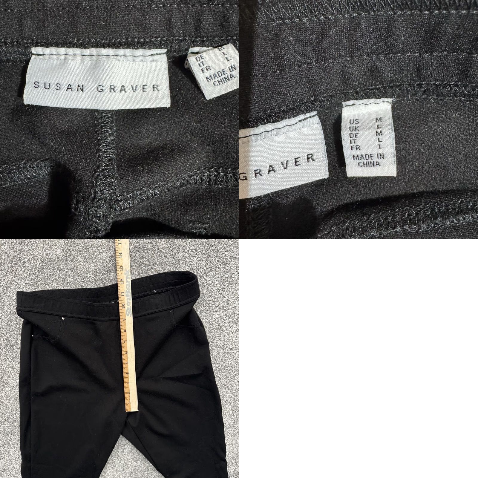 Vintage Susan Graver Pants Medium Office Chic Ankle Zip Edgy Workwear Classic Pants Women M Black Skinny Dress Pants Size 32" / US 10 / IT 46 - 8 Thumbnail