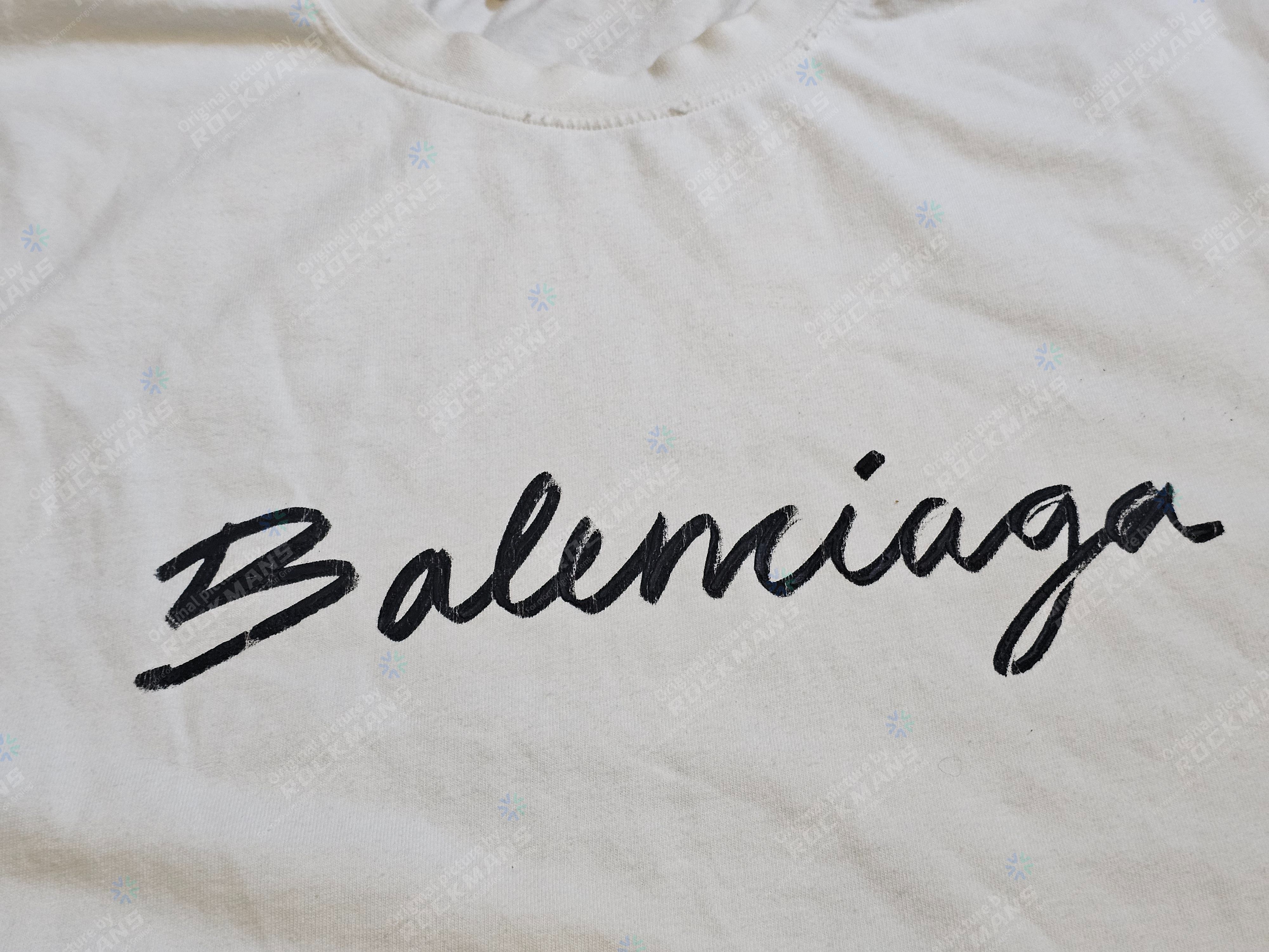 Balenciaga Balenciaga Script Logo Oversize T-shirt White Size L Size US L / EU 52-54 / 3 - 2 Thumbnail
