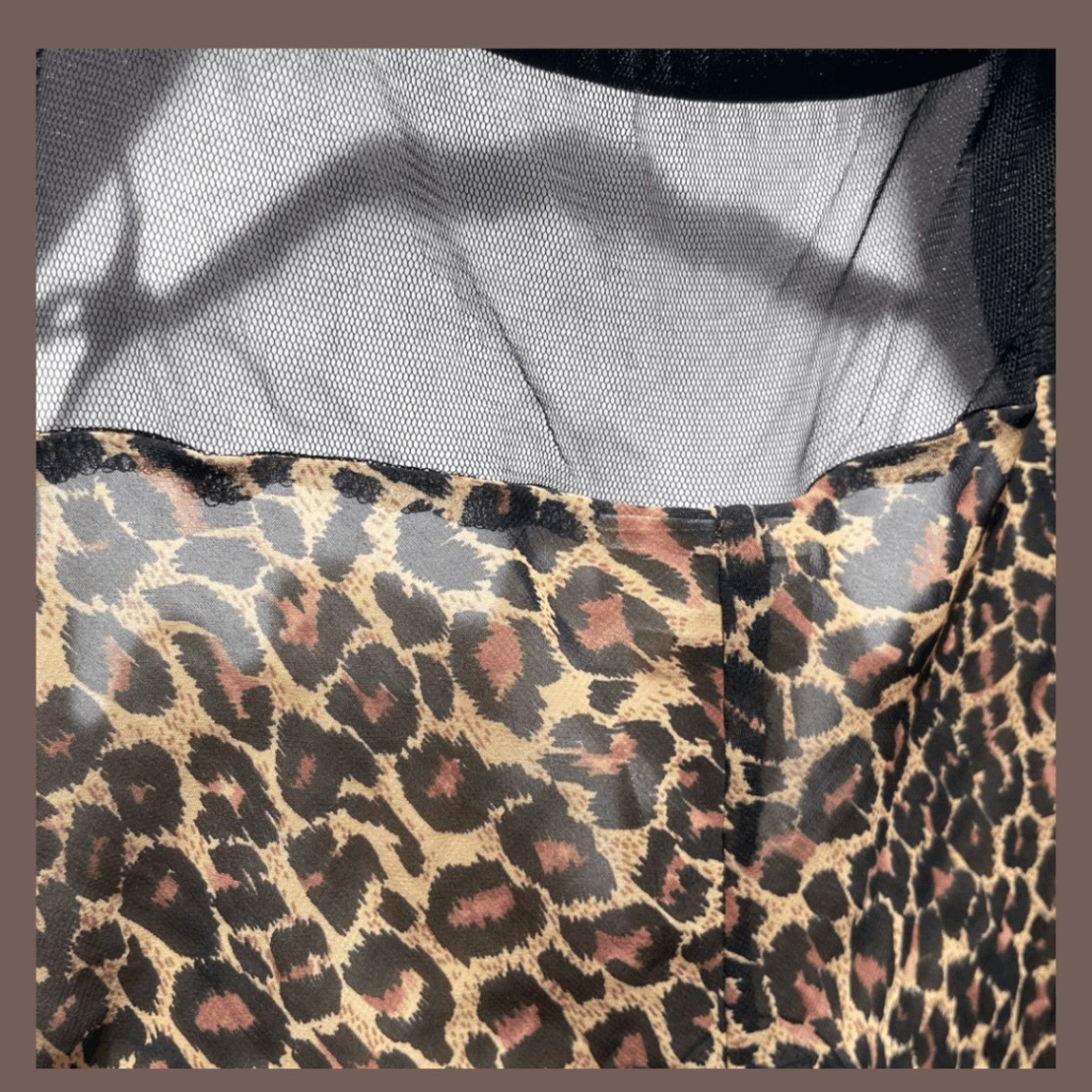 Vintage VTG Slip Dress | Delicates Leopard Print | Y2K Lingeriecore Size L / US 10 / IT 46 - 2 Thumbnail
