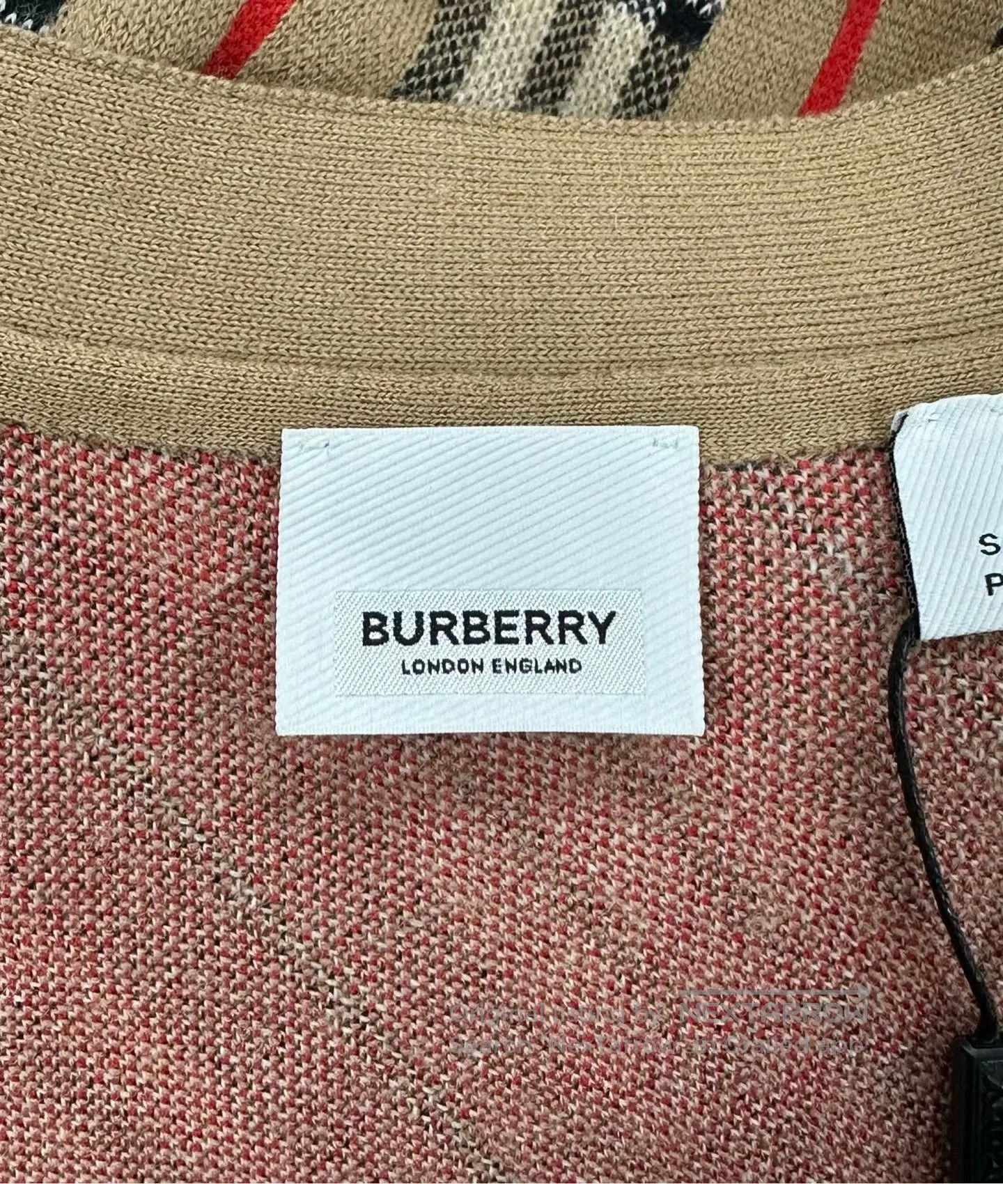 Burberry Burberry Camel Stripe Knit Open Cardigan| Size US S / EU 44-46 / 1 - 3 Thumbnail