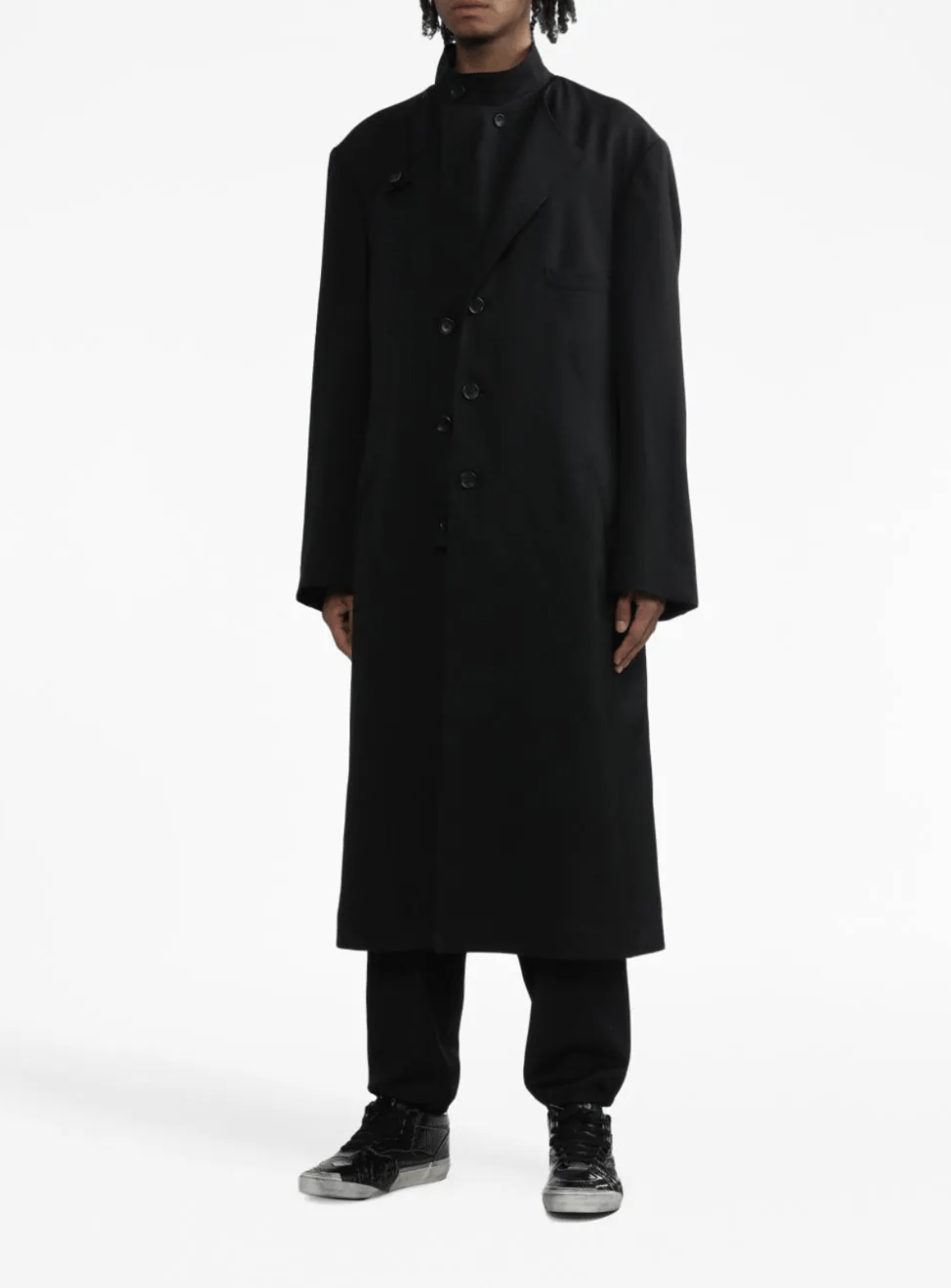 Yohji Yamamoto Yohji Yamamoto Homme Gabardine Left Double Spare Stand Coat Size US S / EU 44-46 / 1 - 15 Thumbnail