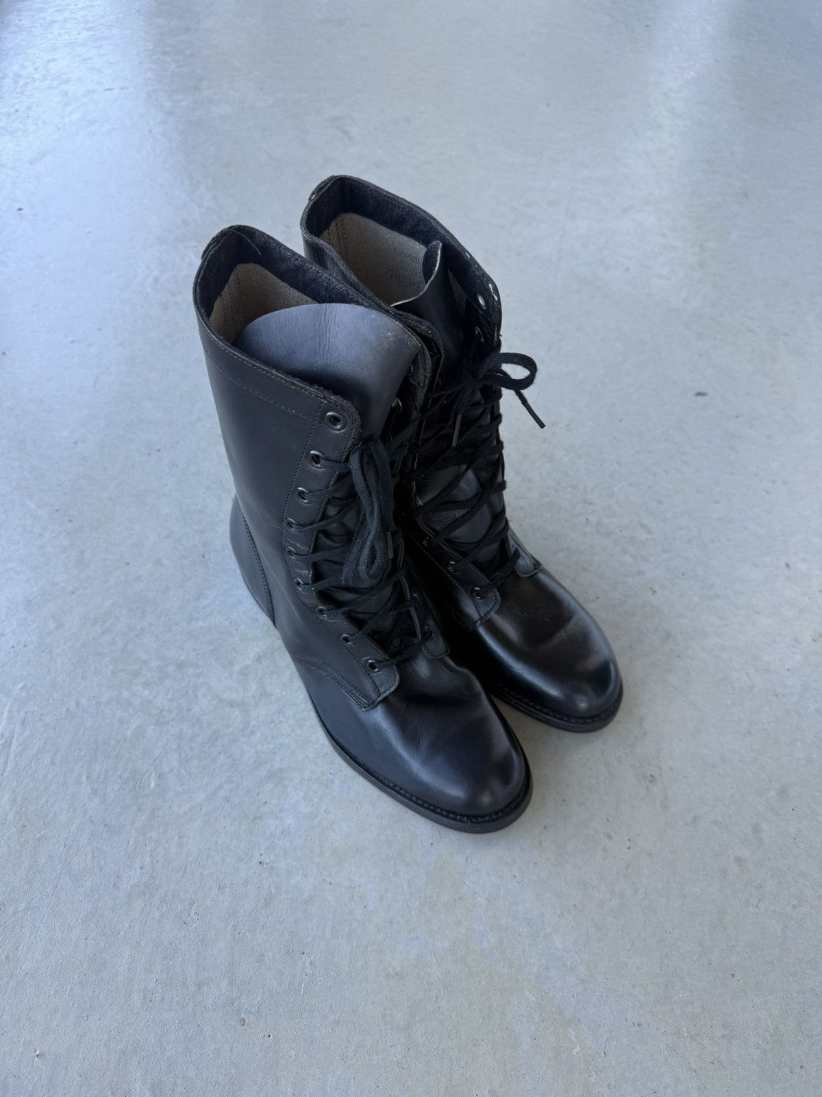 Vintage Vintage Military Black Leather Combat Boots Size US 7.5 / EU 40-41 - 3 Thumbnail