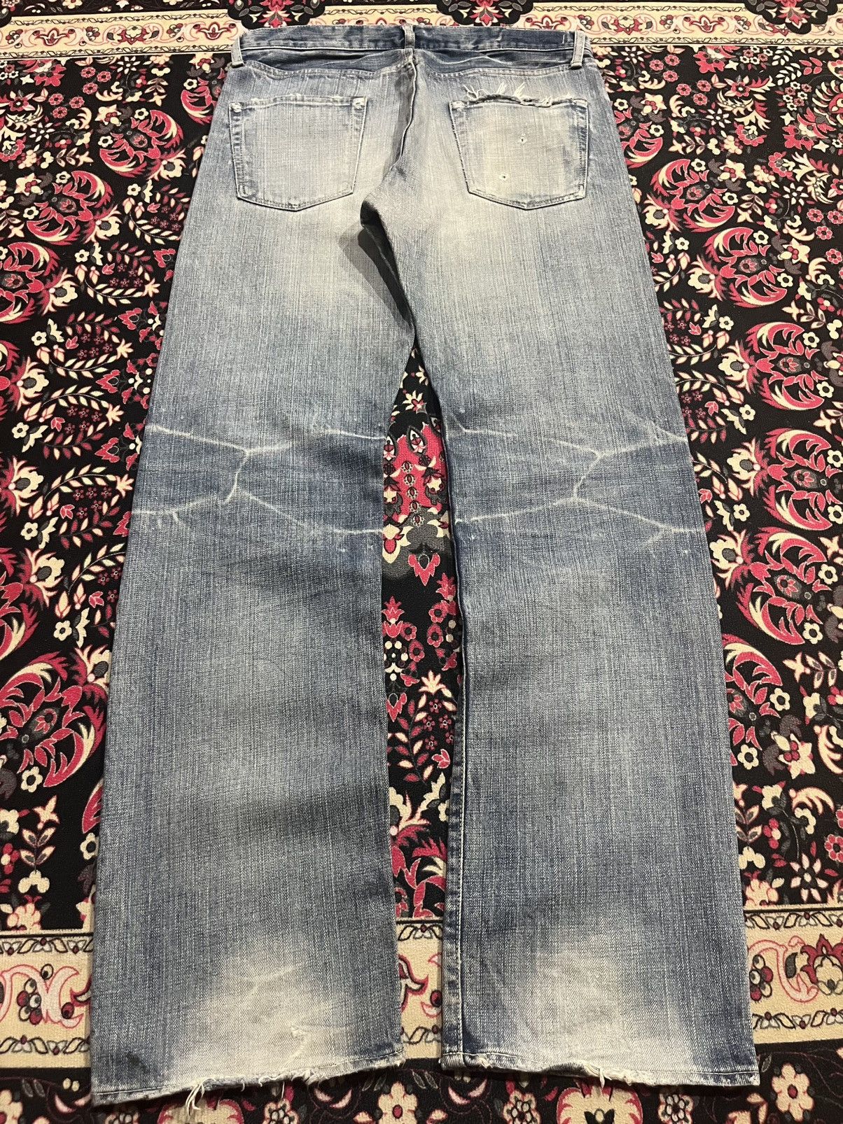Spellbound ⚡️Distressed⚡️Vintage Japan Spellbound Whisker Blue Wash Jeans Size US 32 / EU 48 - 2 Thumbnail