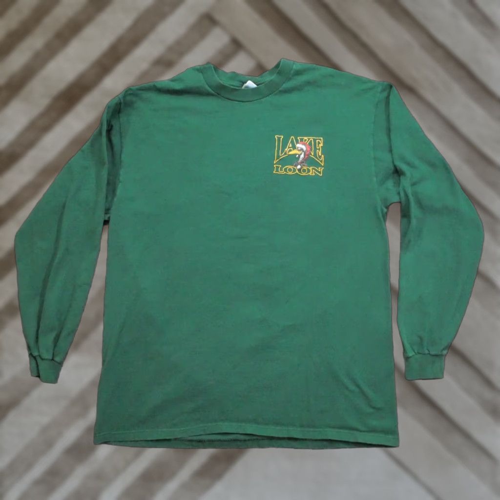 Vintage VINTAGE Bacardi Motorcycle T Shirt Mens XL Green 1998 90s Logo Cotton Crew Neck Long Sleeve Shirt Size US XL / EU 56 / 4 - 1 Thumbnail