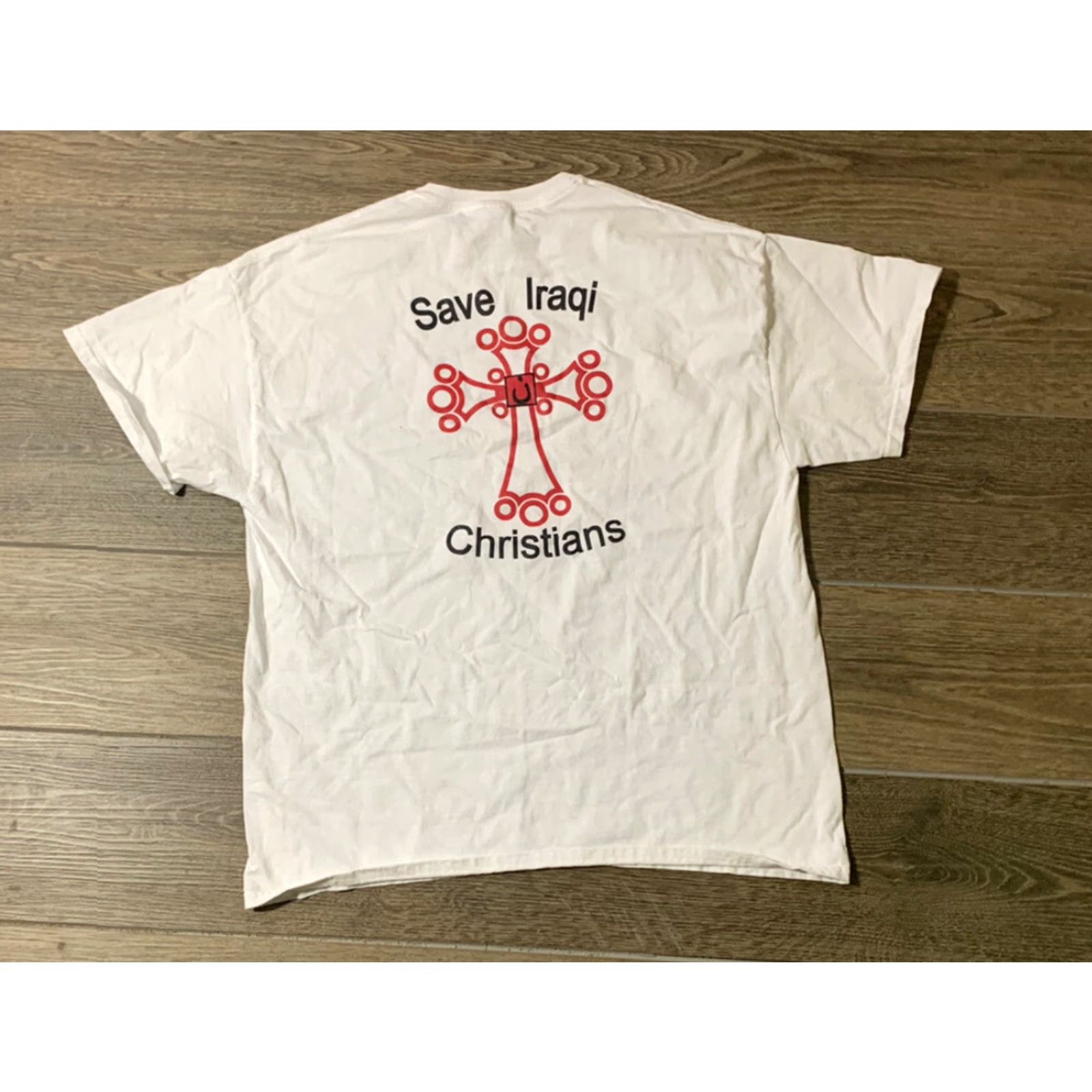 Gildan Gildan Men's White Double Sided T Shirt XL Size US XL / EU 56 / 4 - 3 Thumbnail
