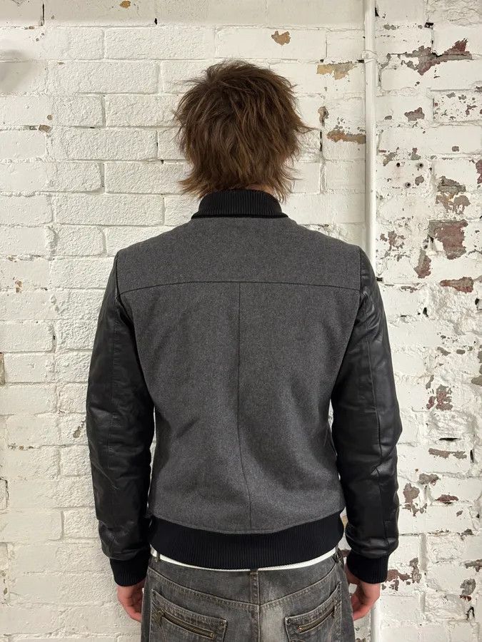 Pierre Balmain AW2013 Pierre Balmain Grey Wool & Leather Teddy Bomber Jacket Size US M / EU 48-50 / 2 - 3 Thumbnail