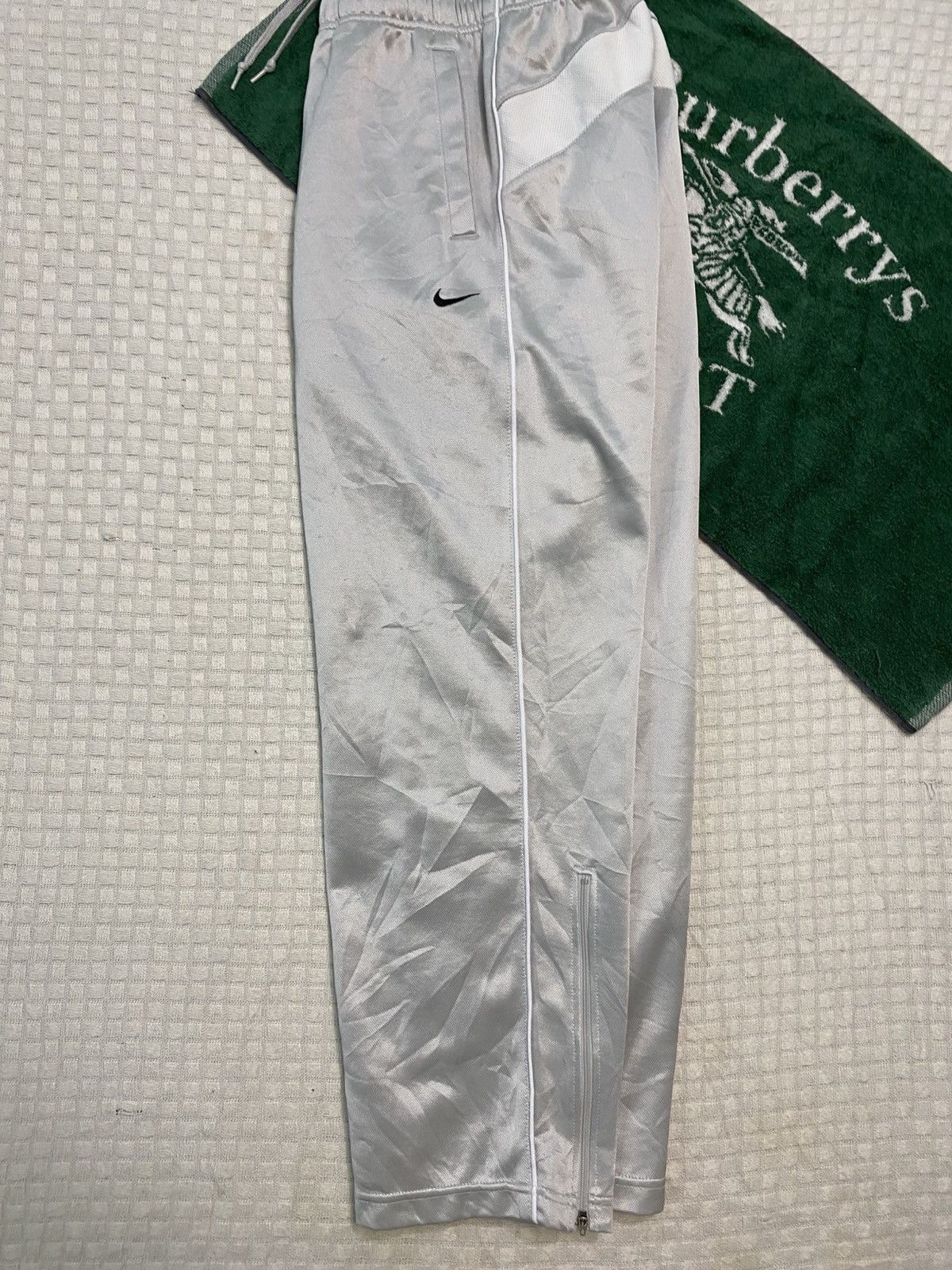 NOCTA × Nike 💥 VINTAGE NIKE 90S BAGGY WIDE LEG SWOOSH TRACK PANTS Y2K Size US 36 / EU 52 - 2 Thumbnail