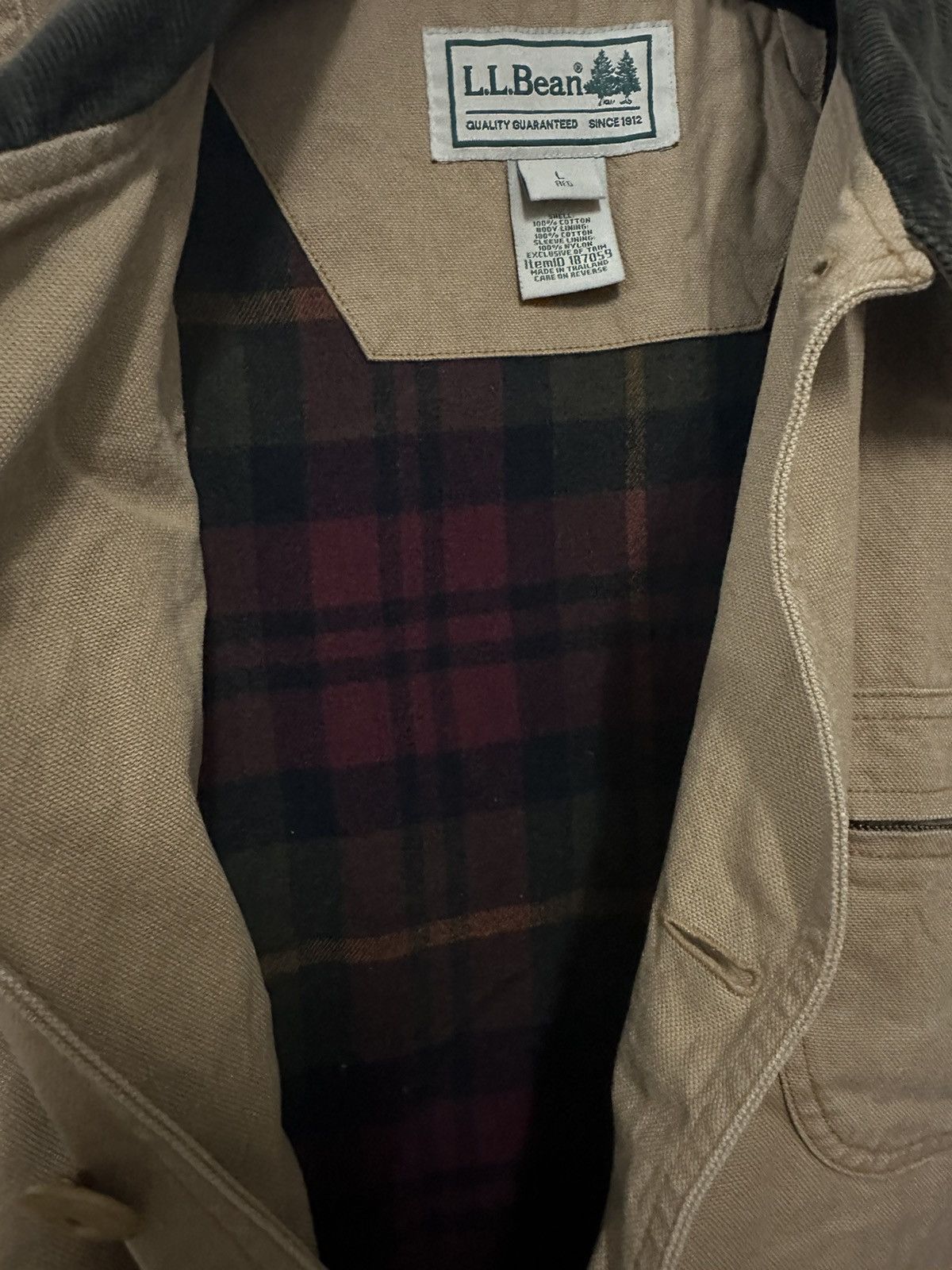 L.L. Bean Vintage L.L Bean Hunting Canvas Jacket Design Size US L / EU 52-54 / 3 - 8 Thumbnail