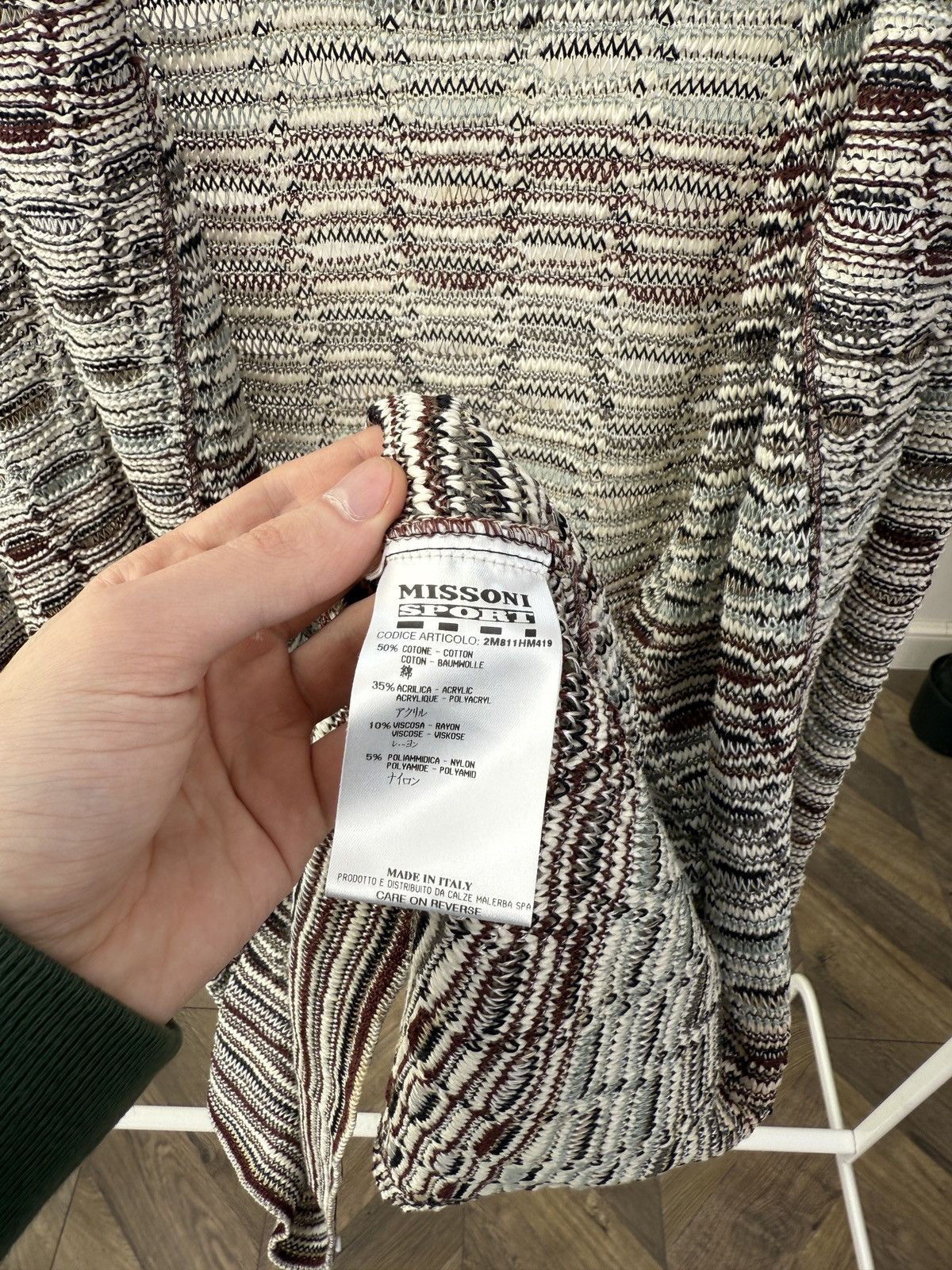 Missoni Vintage Missoni Sport Open Front women’s Cardigan Size XL / US 12-14 / IT 48-50 - 9 Thumbnail